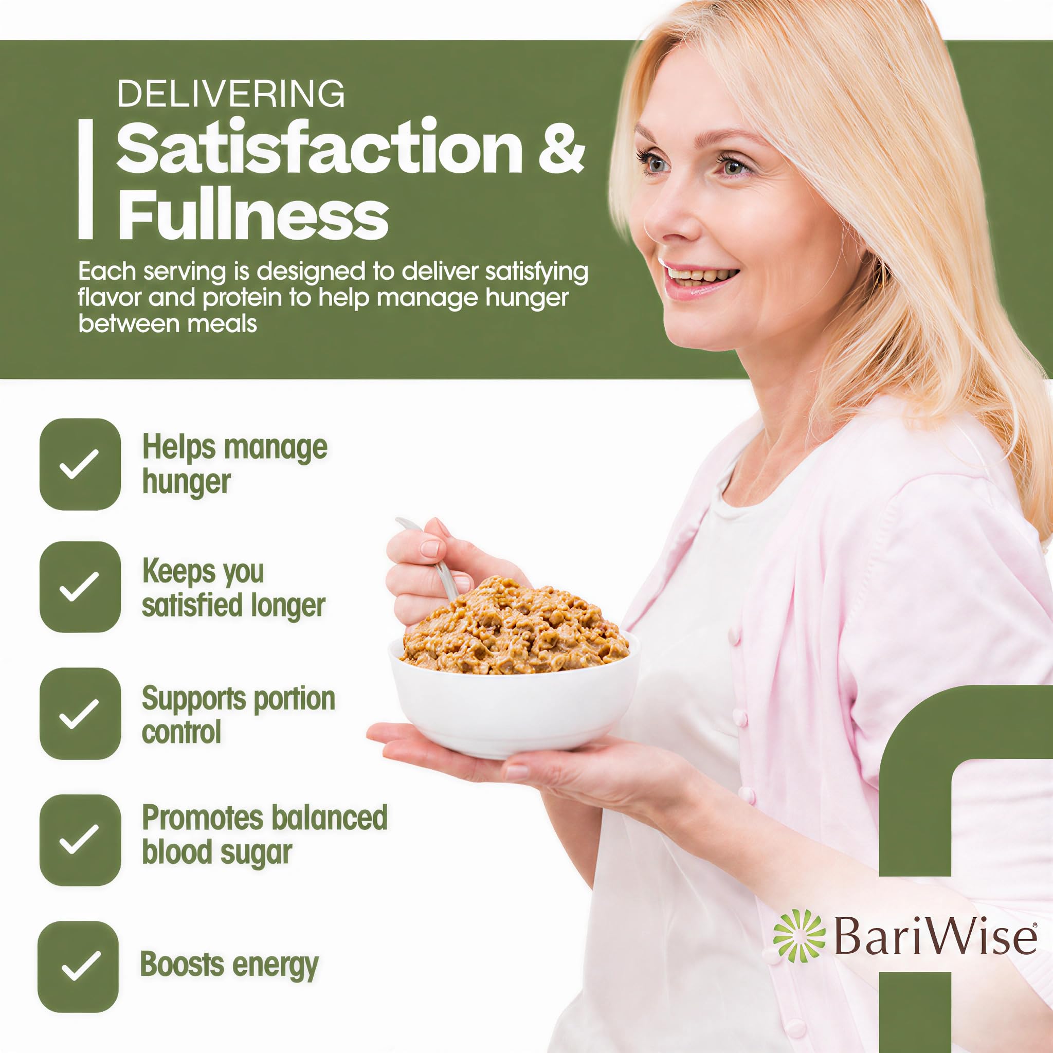 BariWise Low-Carb High Protein Haferflocken / Sofort-Diät heiße Haferflocken – Ahorn & brauner Zucker (7 Portionen/Box) – Low Carb, Low Calorie, Low Fat, Aspartamfrei