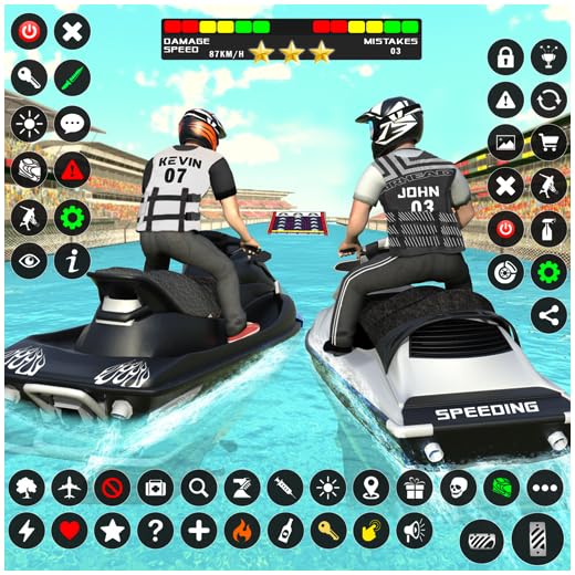 Jogo de corrida de acrobacias de barco a jato - Simulador corrida lancha | Driver Speedboat Racing Simulator - Jogos surf barcos aquáticos alta velocidade | Extrema RC Jetski Simulador Aventura