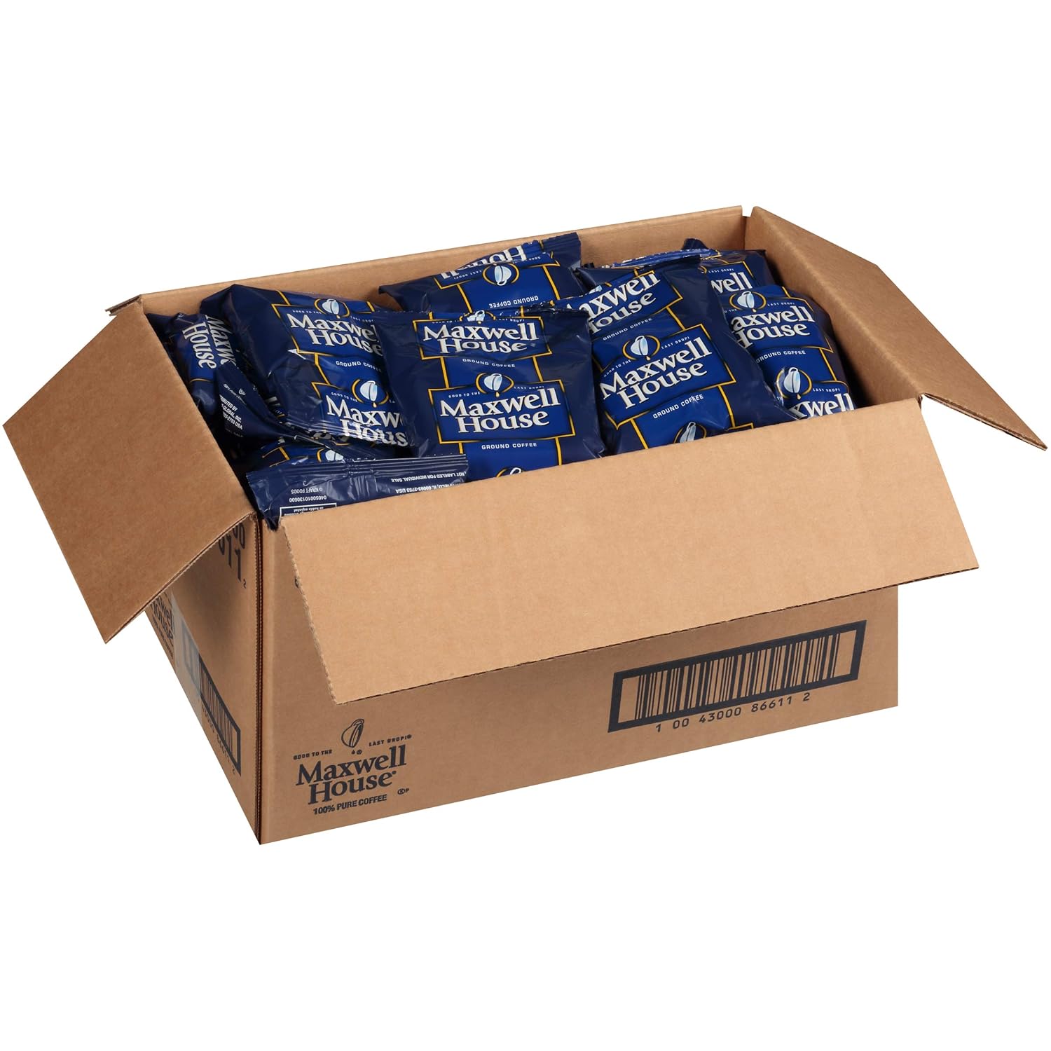 Maxwell House Cafe Roast Ground Coffee for OCS (1.75 oz Bags, Pack of 42)