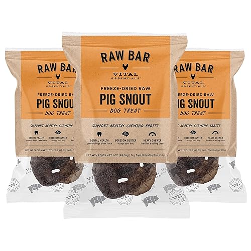Vital Essentials Freeze-Dried Raw Pig Snout Dog Treat & Long-Lasting