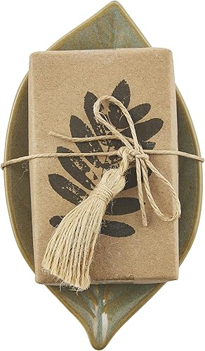 Miniatura 5 de Mud Pie Pinehill - Juego de soporte para hojas y jabón, mostaza