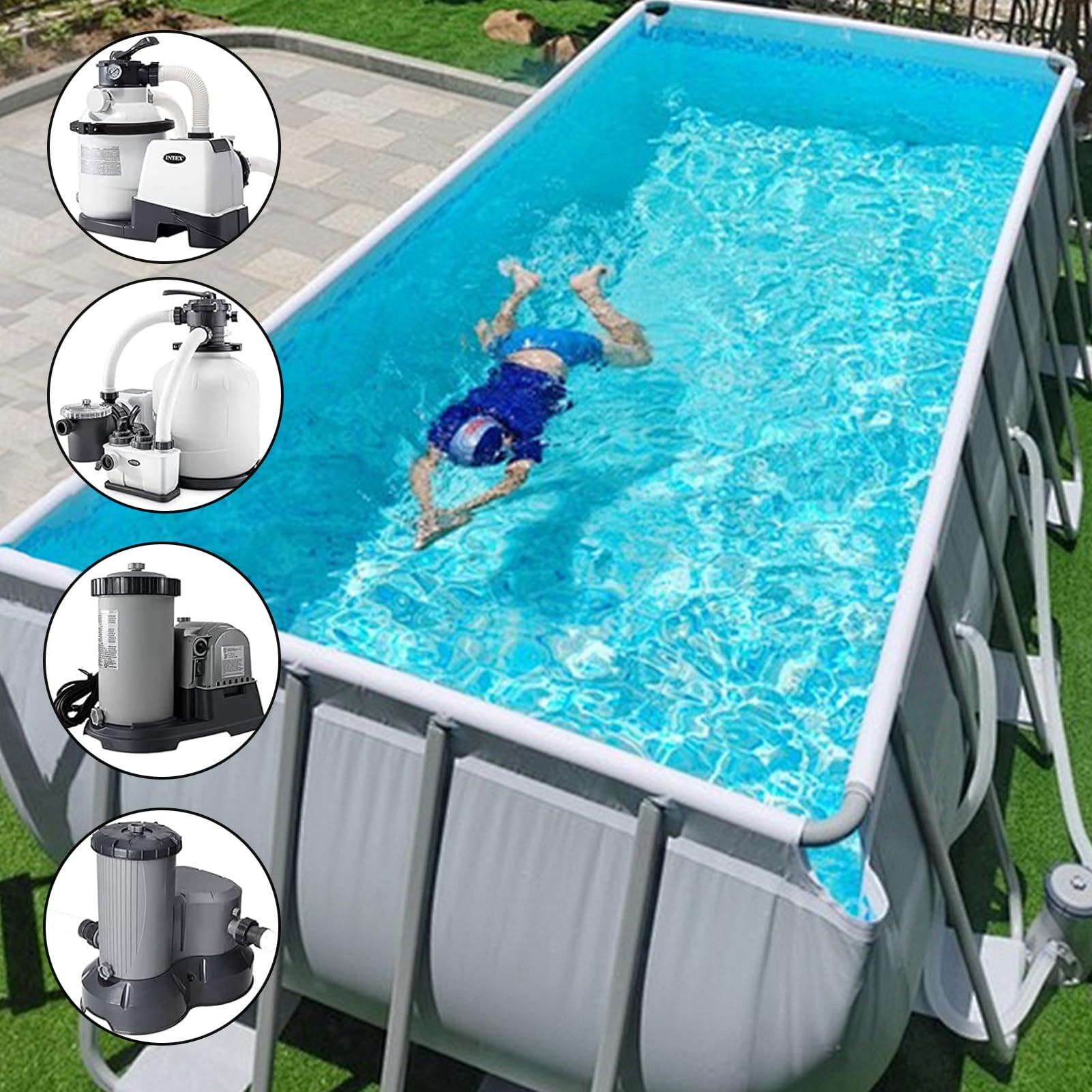 Tuyau De Rechange Pompe Piscine 38mm - 150 Cm - Blanc - Avec Écrous - Pour Piscine Hors Sol