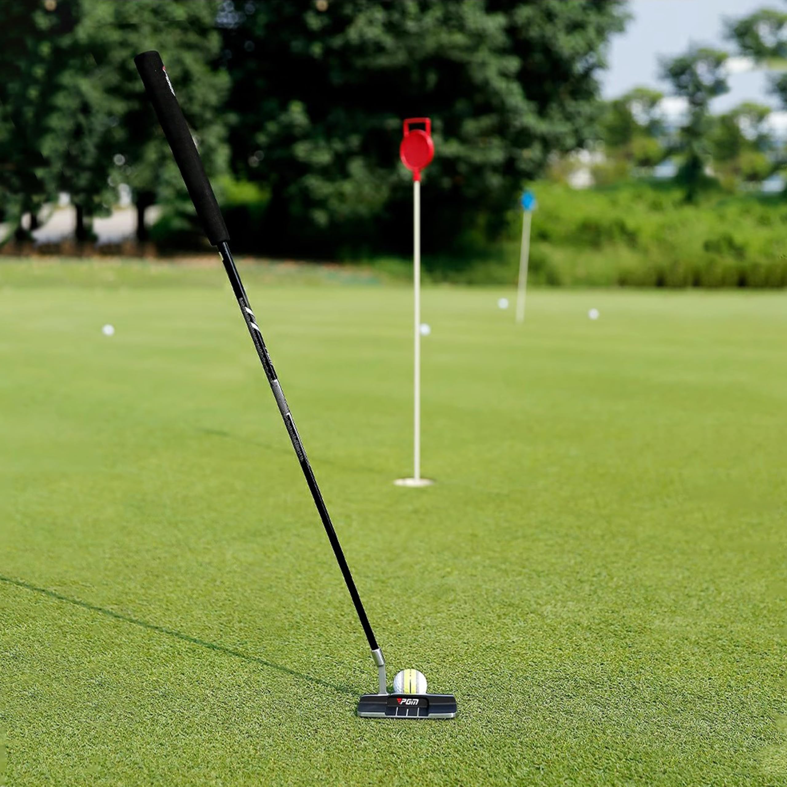 PGM Golf Putter, selbststehendes Design mit niedrigem Schwerpunkt & hohem MOI, hoher Fehlertoleranz Putter mit Ausrichtungshilfe für überlegene Kontrolle bei ungleichmäßigen Lügen, Rechtshänder für