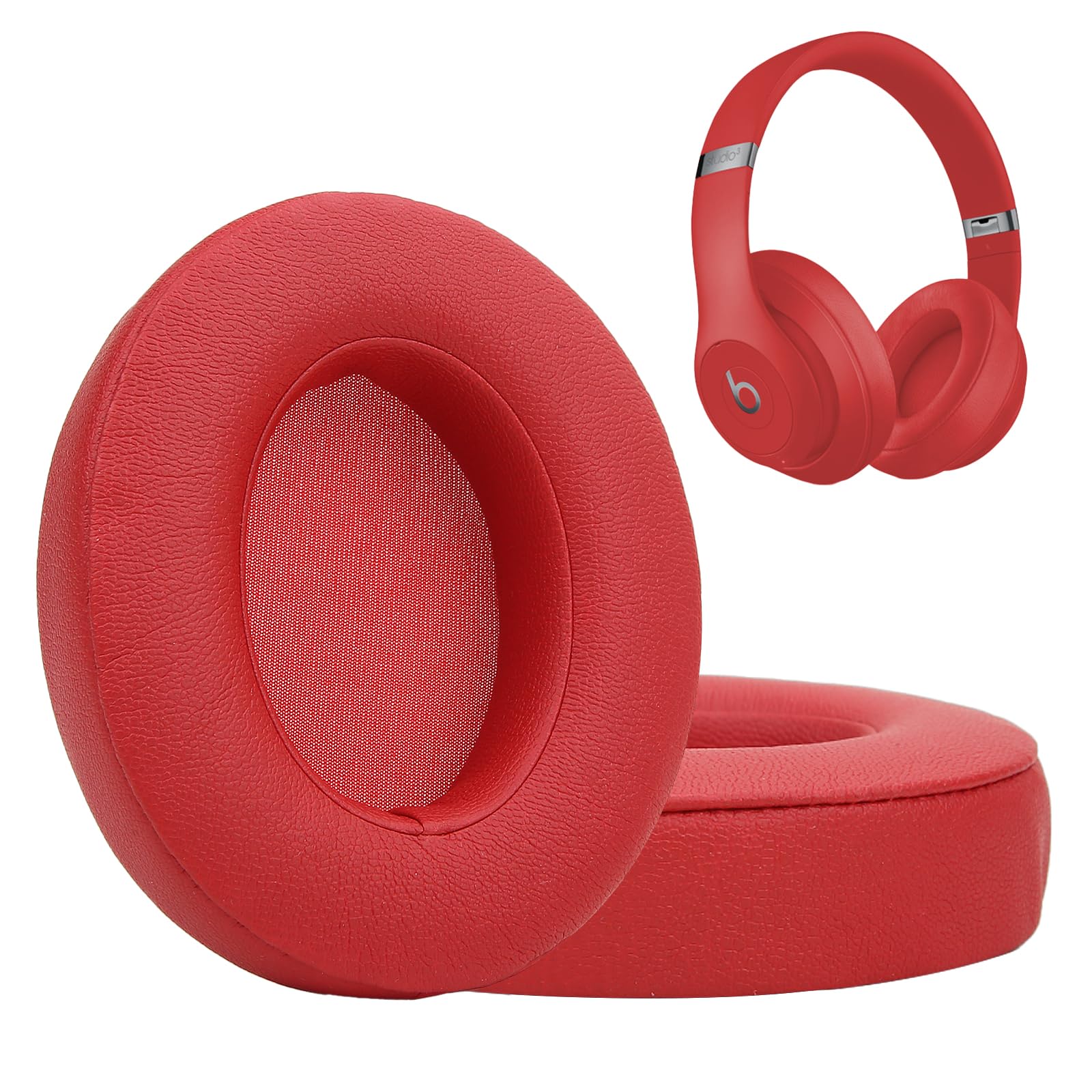 Replacement Earpads Ear Cushions for Beats Studio 2.0& Studio 3.0 B0500/B0501 Wired Wireless Over-Ear Headphones with Protein Leather& Memory Foam (