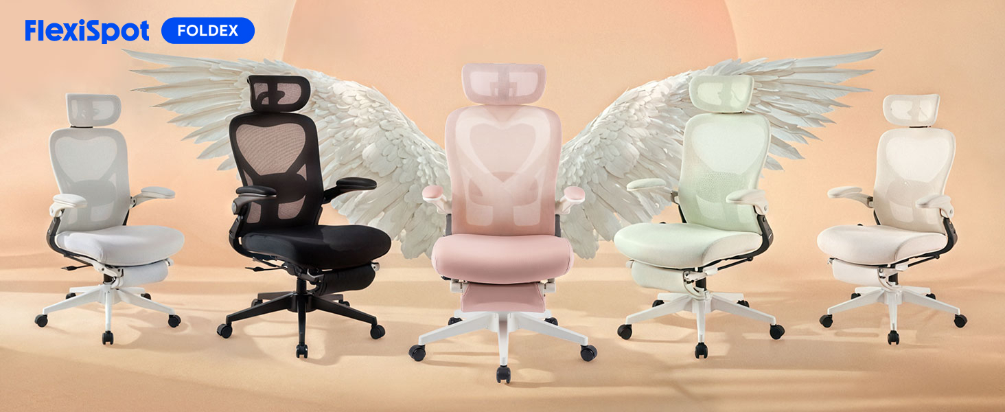 Amazon.com: FLEXISPOT Foldex Office Folding Chair, Ergonomic Chair