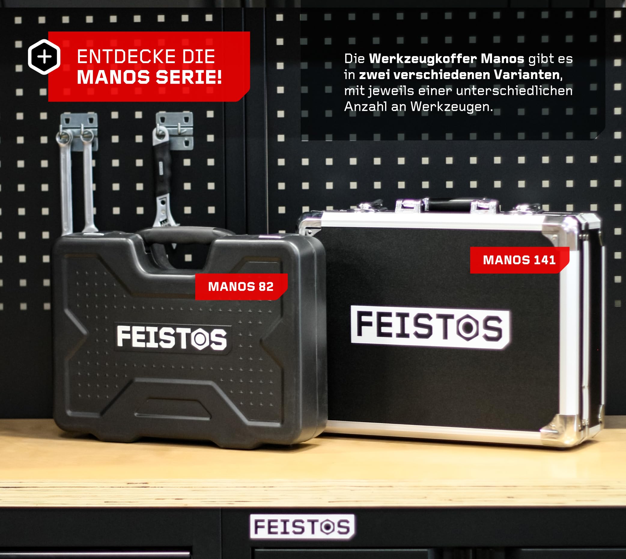 Werkzeugkoffer MANOS 141 Bestückt mit 141 hochwertigen Werkzeugen