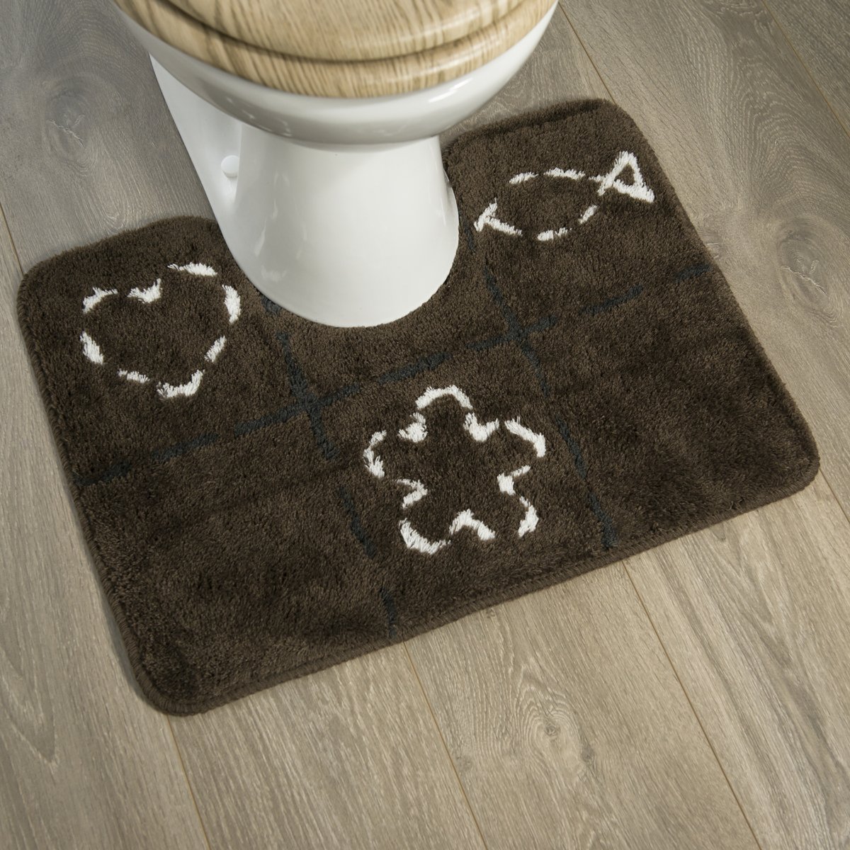 Sealskin Tack Pedestal Mat, Acrylic, Brown, 45 x 1.5 x 60 cm, 45 x 60 cm (Rectangular) - Image 2
