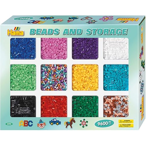 Hama 9,600 Bead Refill Set with Storage Tray