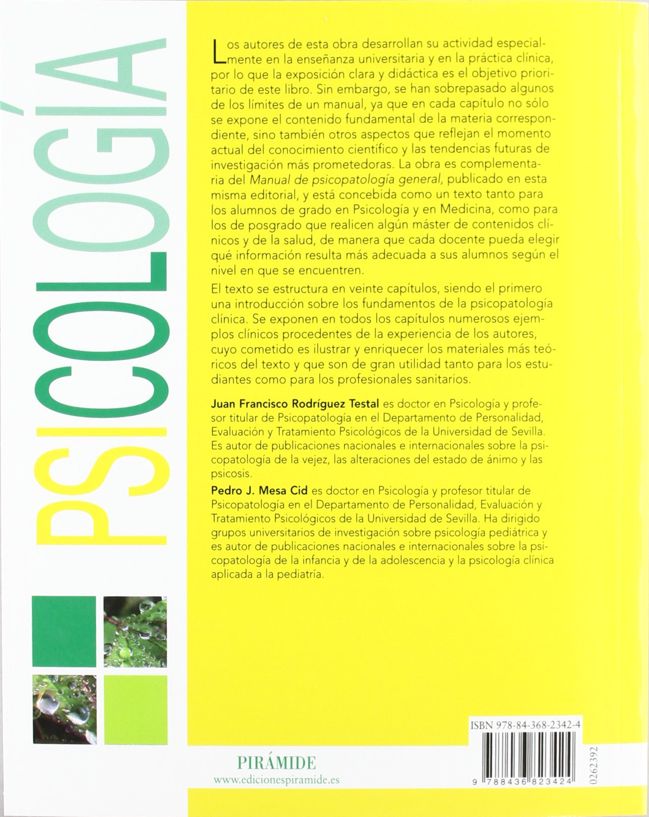Manual de psicopatología clínica (Psicología)