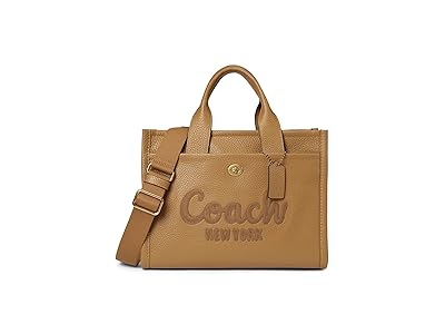 COACH Bubble Leather Cargo Tote Tote Handbags Honey Brown, Cotton/Leather