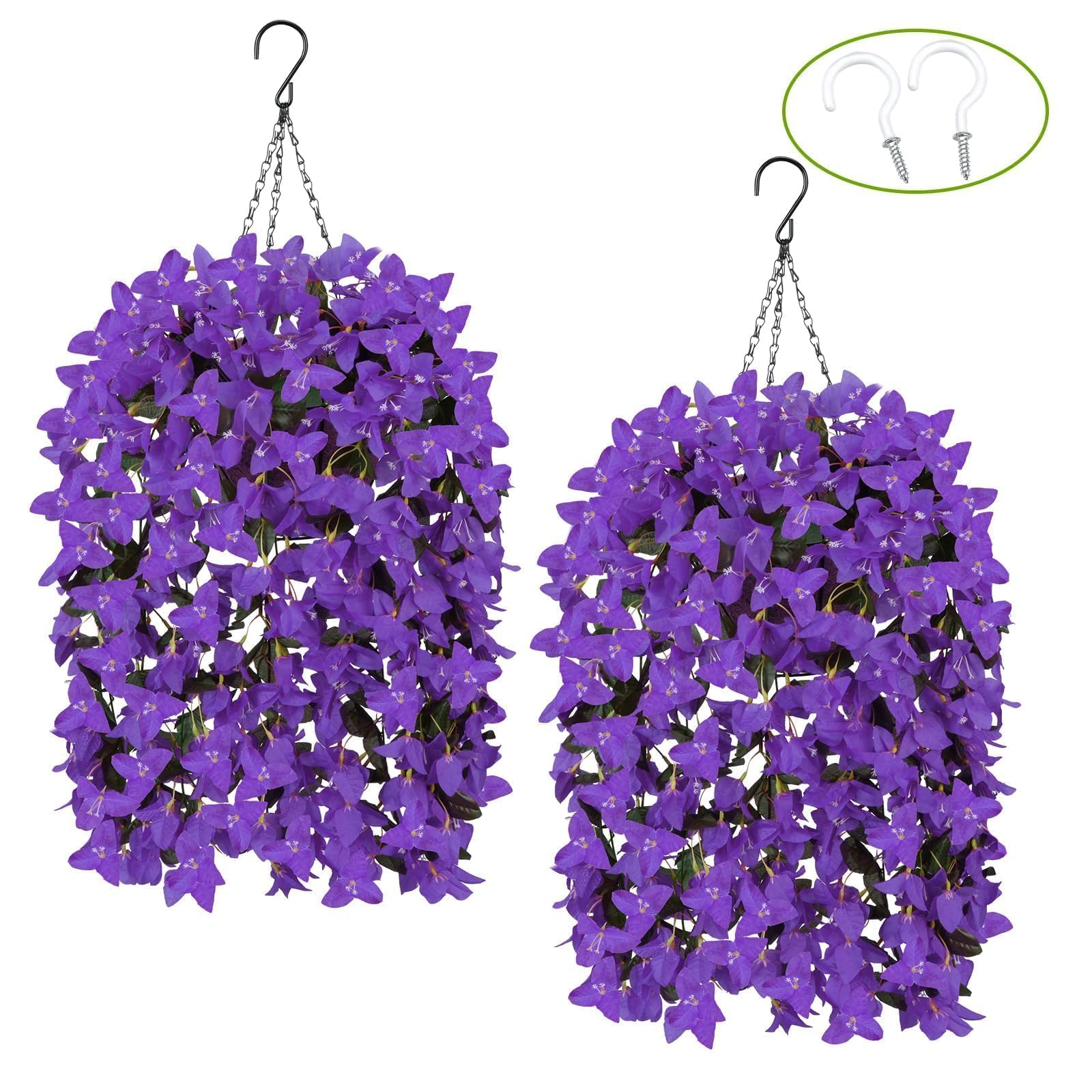 Zythrem Artificial Bougainvillea Hanging Baskets