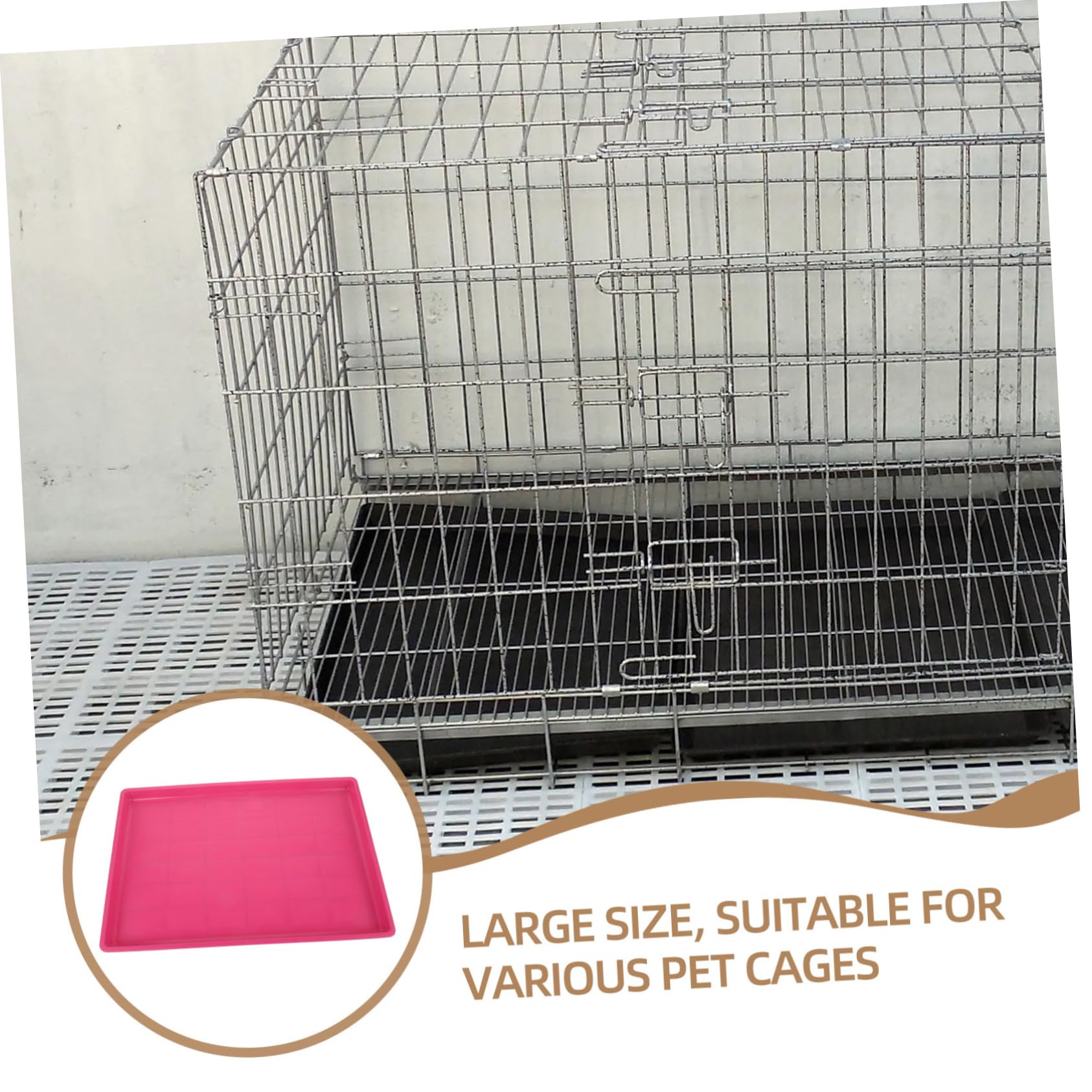 Vassoio di Ricambio per Gabbia Cani e Conigli in Plastica Riutilizzabile Leggero e Facile da Pulire Resistente Macchie e Odori Vaschetta Orinatoio per Interno e Giardino Dimensioni