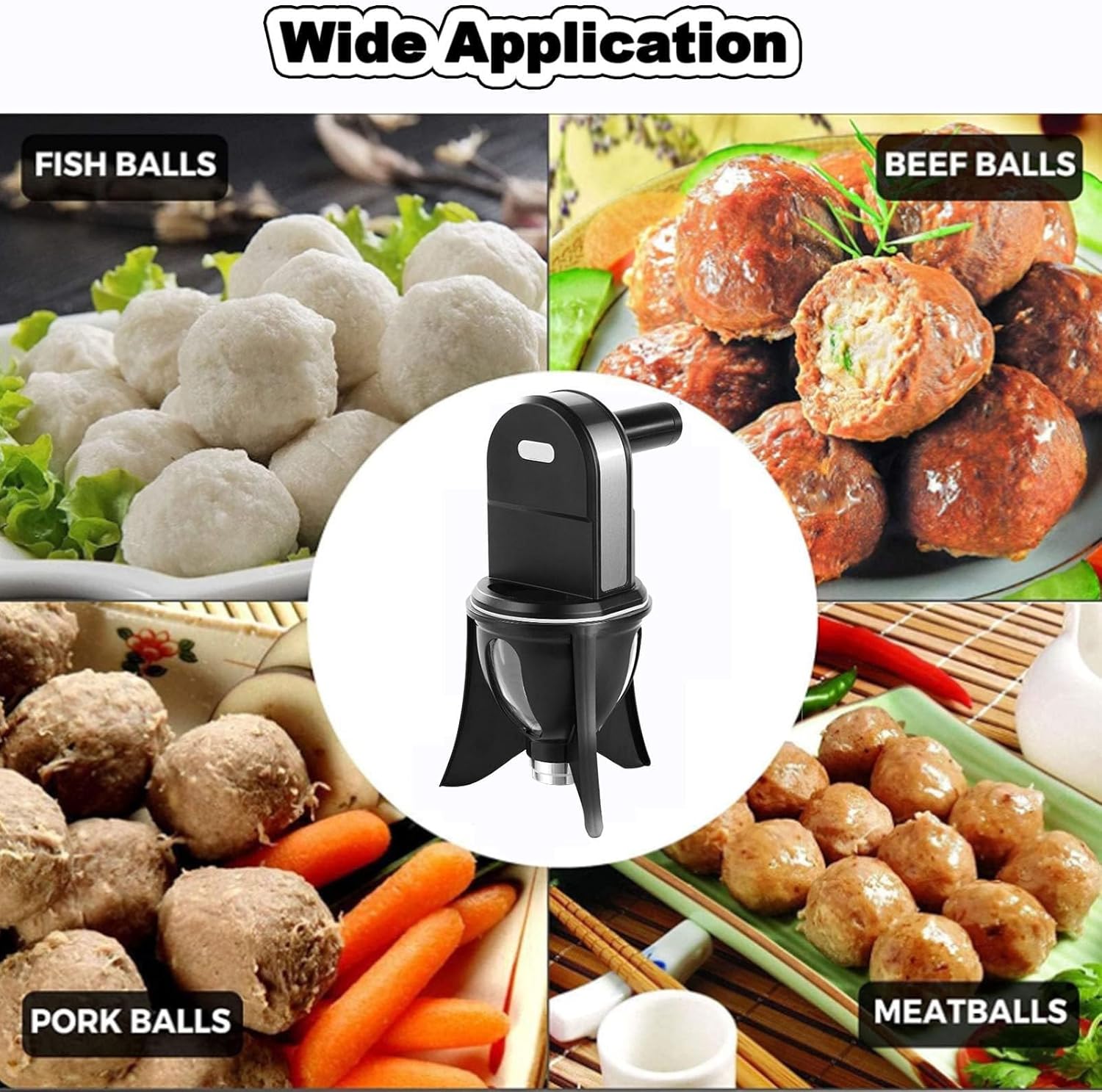 Kitchen Small Automatic Sweet Dumpling Machine Meatball Maker,Meatball Rice Ball Forming Machine,for Making Small Meat Balls, Fish Balls and Sweet Dumplings