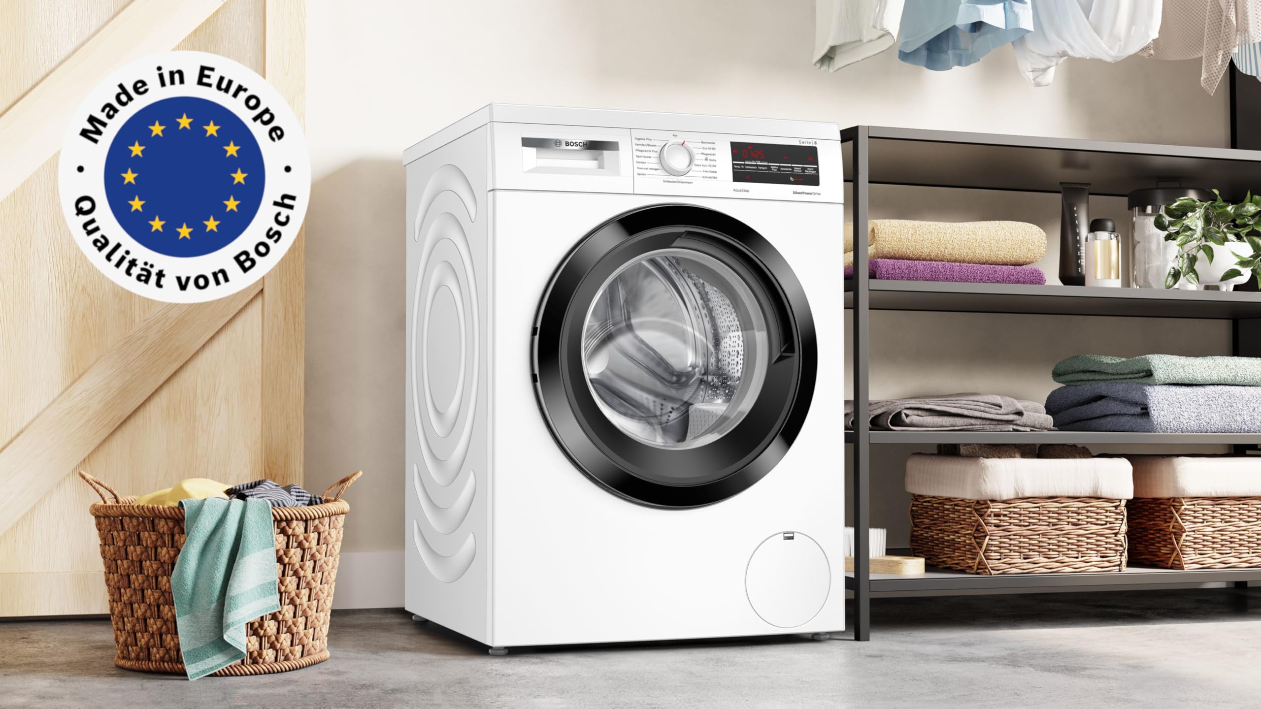 Bosch WUU28T48, Serie 6, Unterbaufähige Waschmaschine, 1-8kg, 1400 UpM, Maximale Energie- und Wasserersparnis, Speed Perfect, Extraprogramme für Sport, Dunkles und Babykleidung, Nachlegefunktion | Nachlegefunktion, Active Water Plus Mengenautomatik, Speed