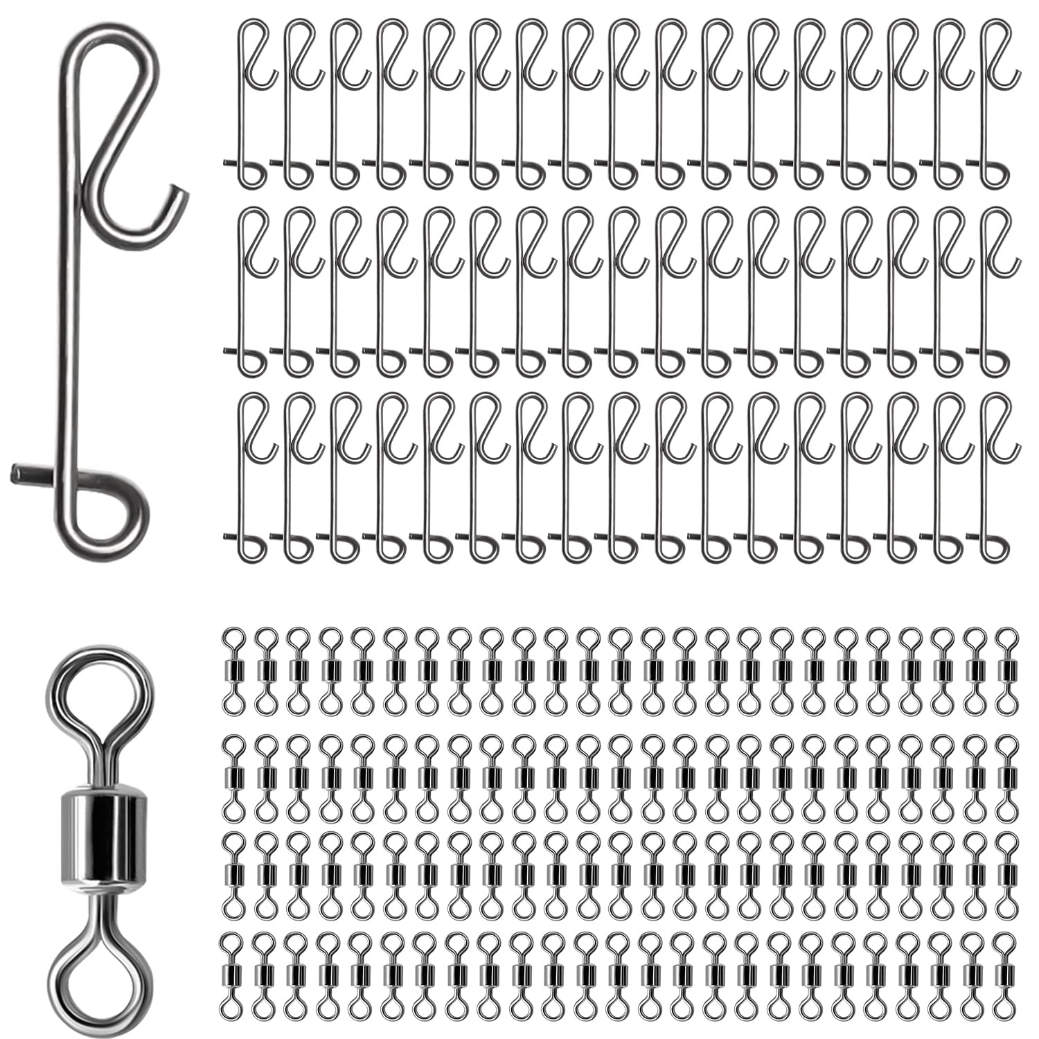 Connettori Senza Nodo Per Pesca - 20 Pezzi Taglia S-XXL Per Esche Artificiali - Foto 13