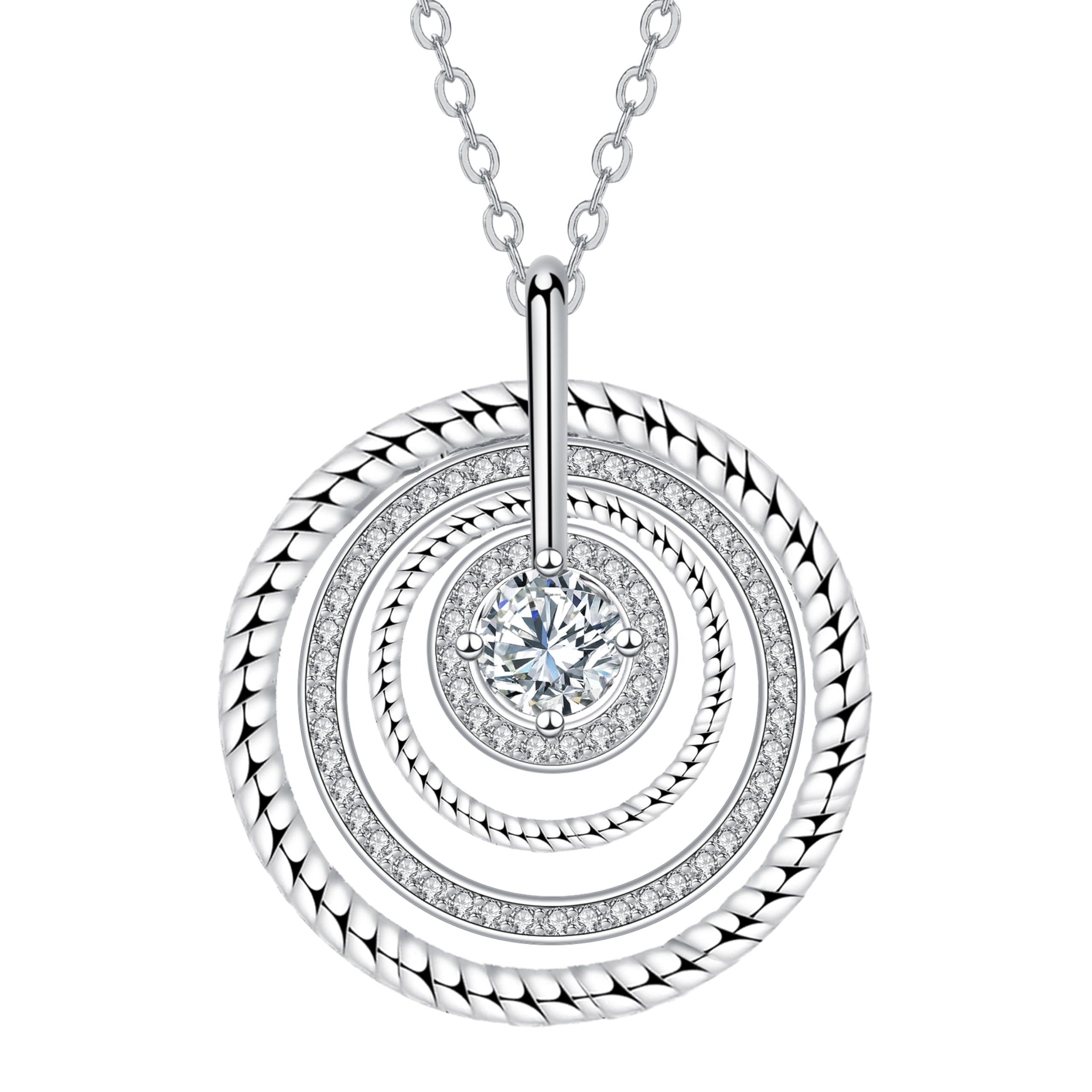 J.MUEN Halskette für Damen 925 Sterling Silber verstellbare Kette – Geschenk für Frauen Freundin zu Valentinstag Muttertag Geburtstag Weihnachten