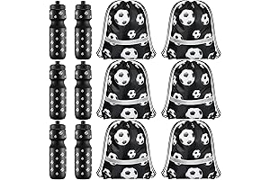 12 Pcs Soccer Party Favors Messi Water Bottles for Boys 24 oz...