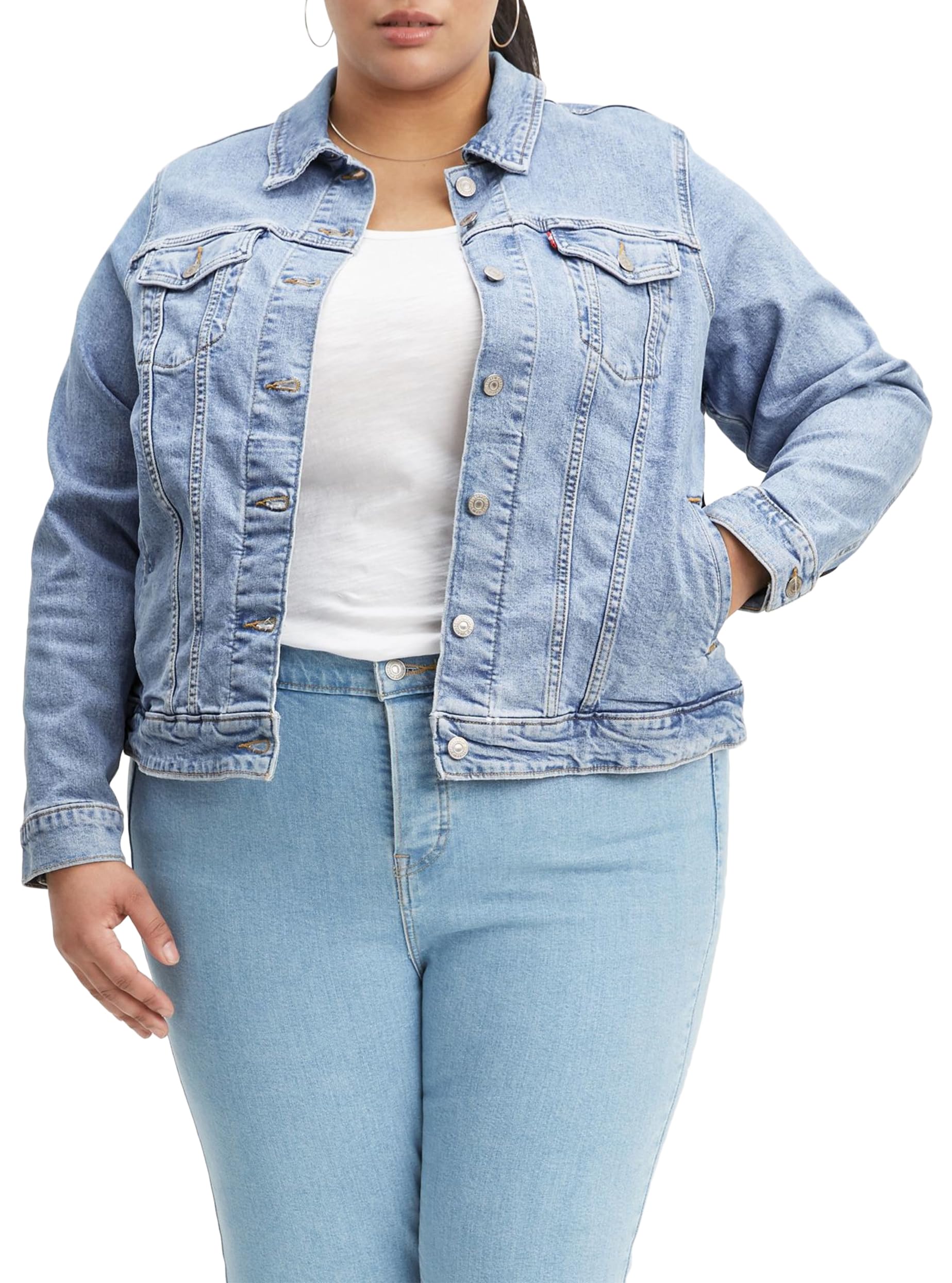 Levi's Women's All Mine Plus Size Original Trucker Jacket, 1XL