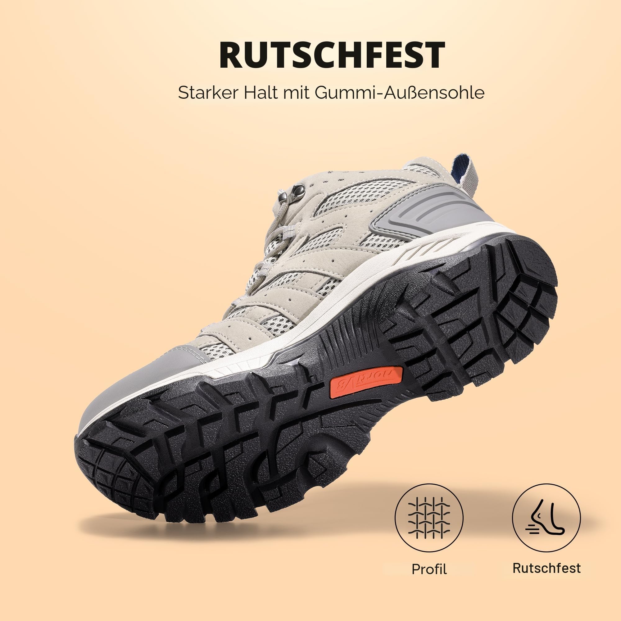 NORTIV 8 Damen Wanderschuhe Trekkingschuhe Atmungsaktiv Schuhe Outdoorschuhe rutschfeste Hiking Boots Wanderstiefel