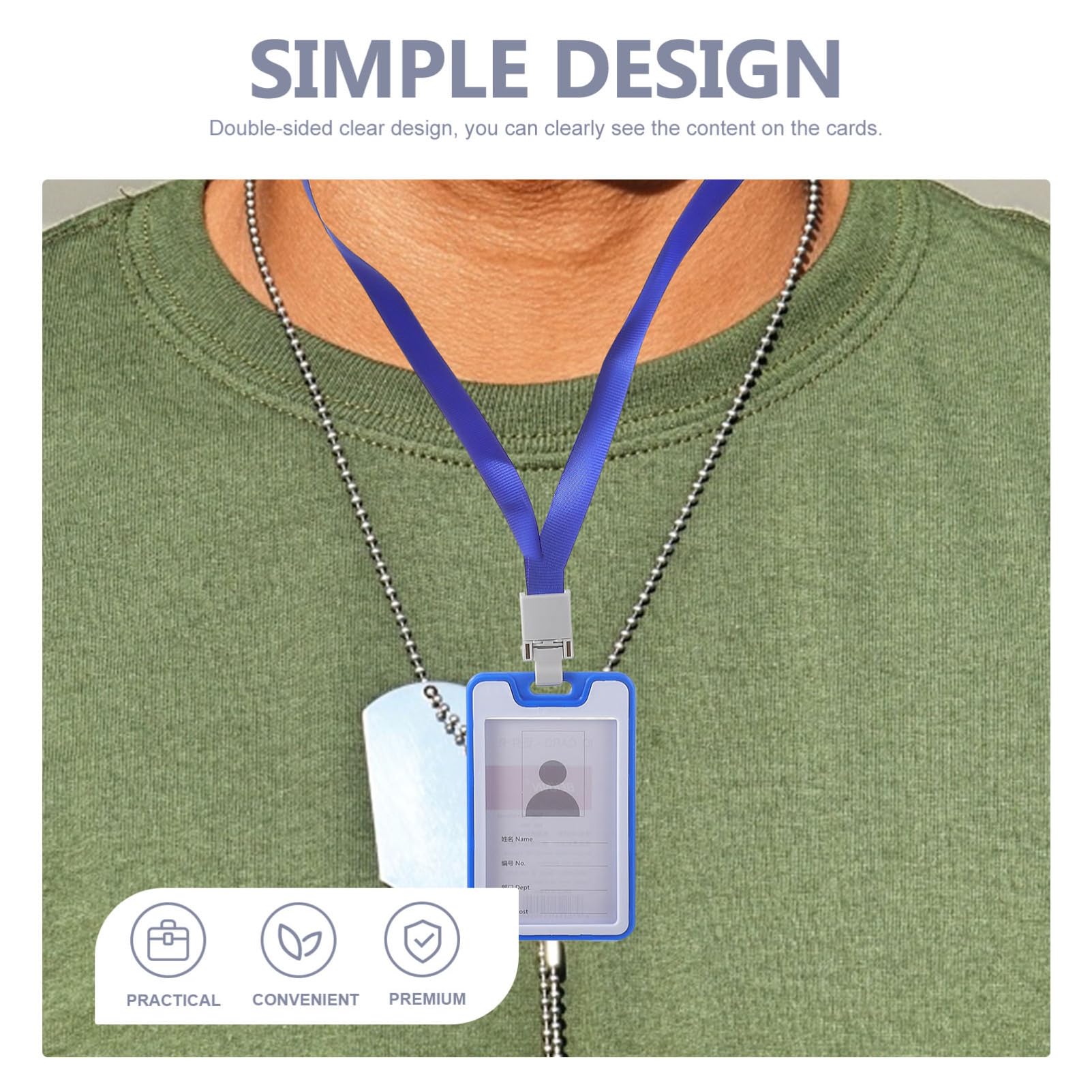 VILLCASE 40pezzi Porta Badge Rigido Con Laccetto Custodia Trasparente Per Id Copertura Protettiva Per Tesserini e Carte Profondo