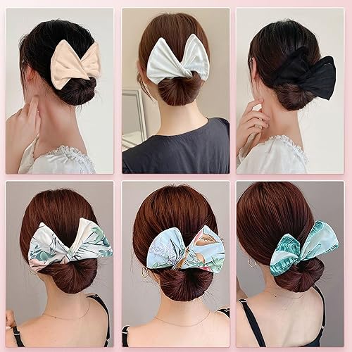 Miniatura 7 de 3 piezas de moños para hacer moños de cabello, moño flexible en forma de dona, pinzas para moño, peinado francés de moda, accesorios para el cabello