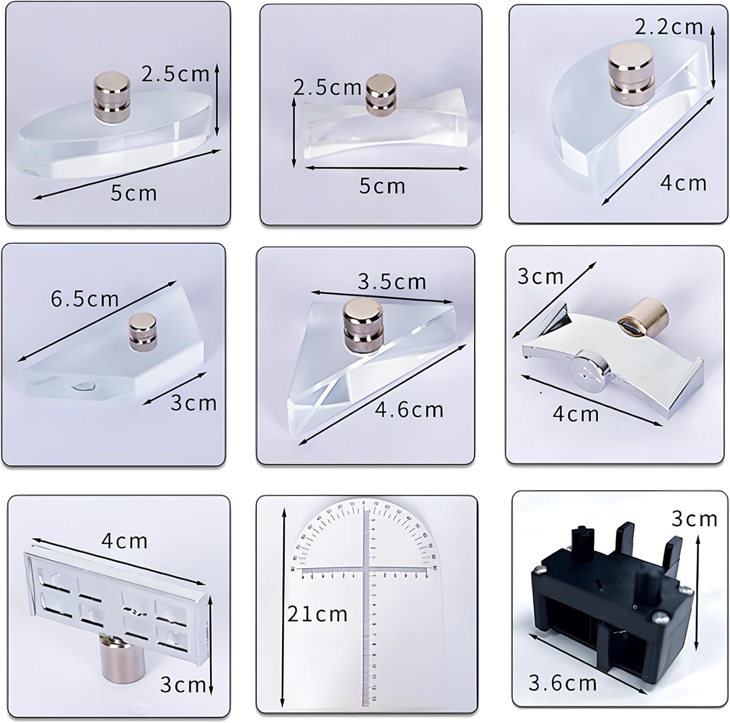 Propagation of Light Refraction and Reflex Demonstrator Physical Optics Experiment Models with Five Lenses and Sink for Science Education and Teaching