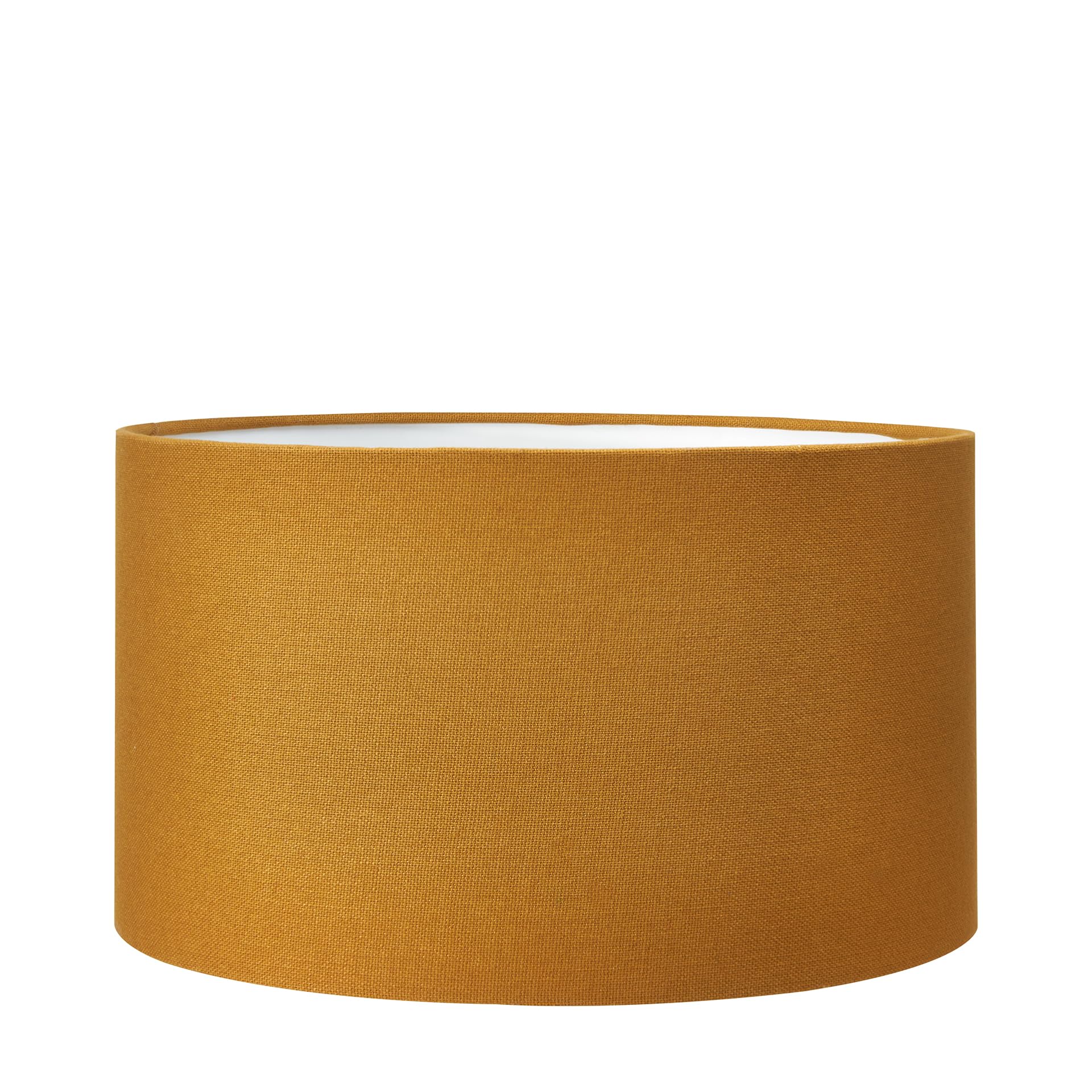 Ruma Mustard Yellow Cotton Cylinder Lamp Shade for Table Lamps & Floor Lamps | Size: 16 inches