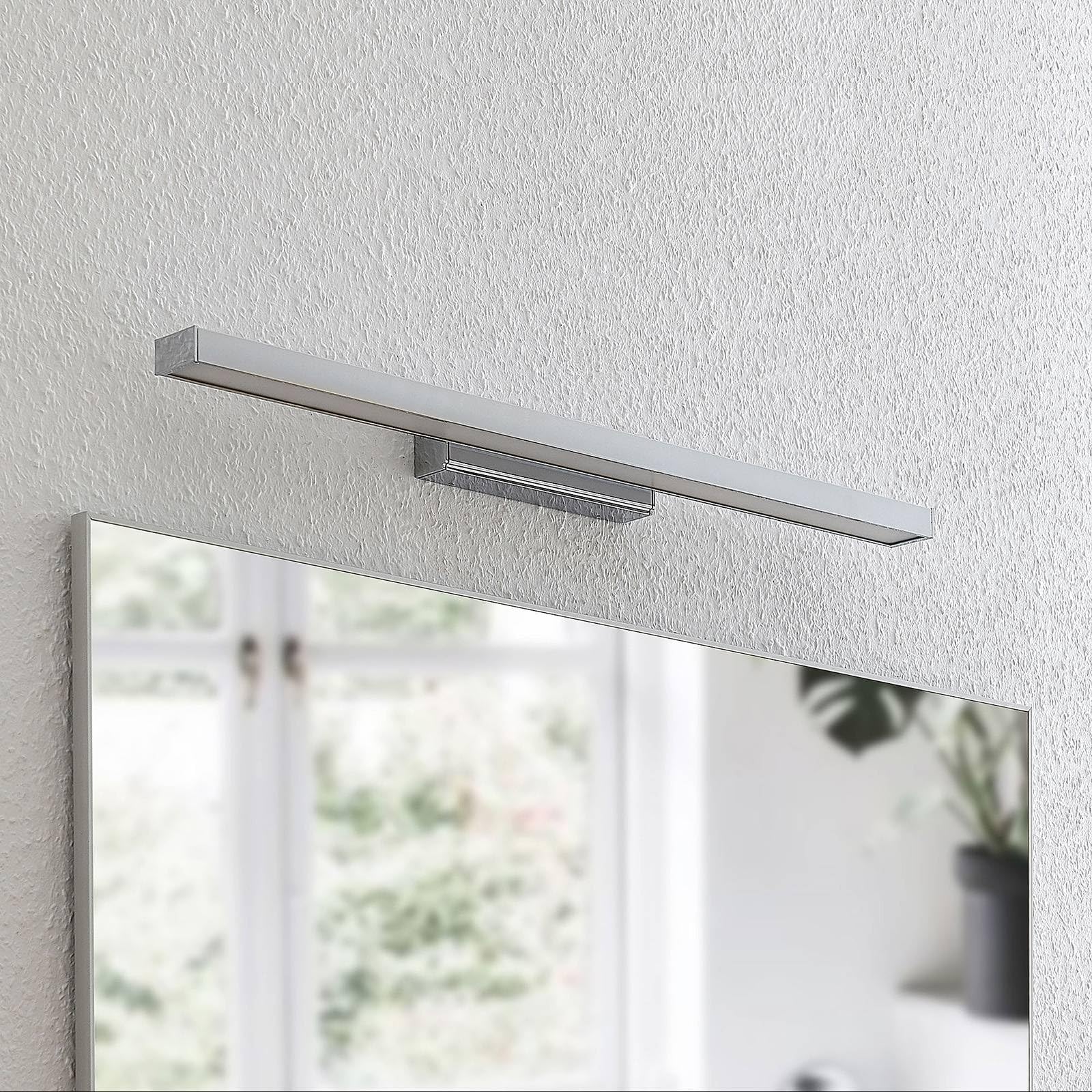 Lindby LED Wandleuchte, Wandlampe Bad Alenia (spritzwassergeschützt (Modern) in Chrom aus Aluminium (1 flammig) - Wandleuchten Spiegelleuchte Badezimmer Wandbeleuchtung Badezimmerleuchte