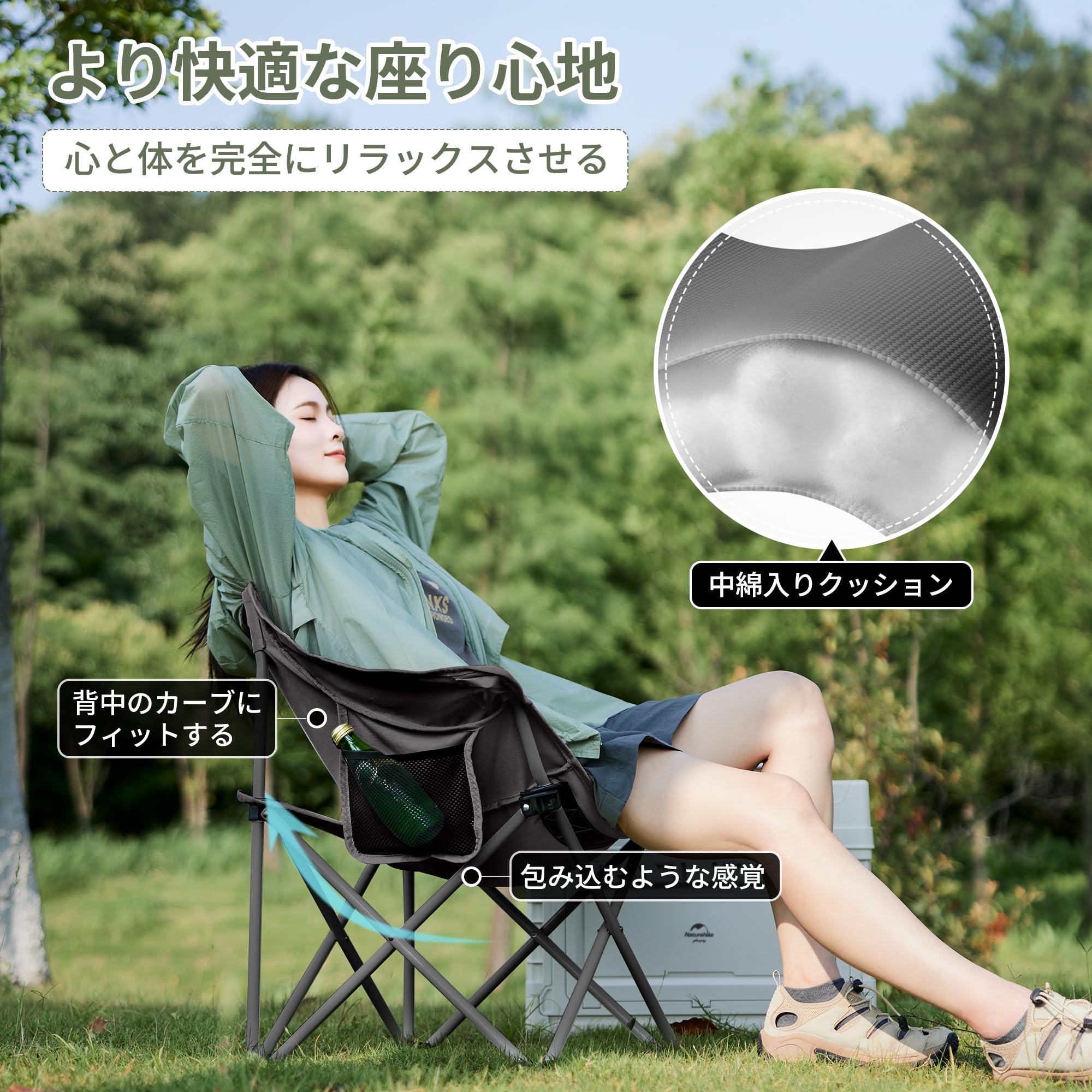 Amazon.co.jp: Naturehike公式ショップ 収束式 アウトドアチェア