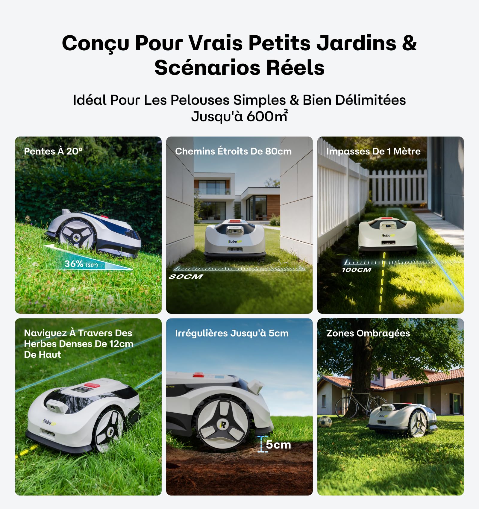 RoboUP Raccoon 2 SE Robot Tondeuse-600m² — vue 2