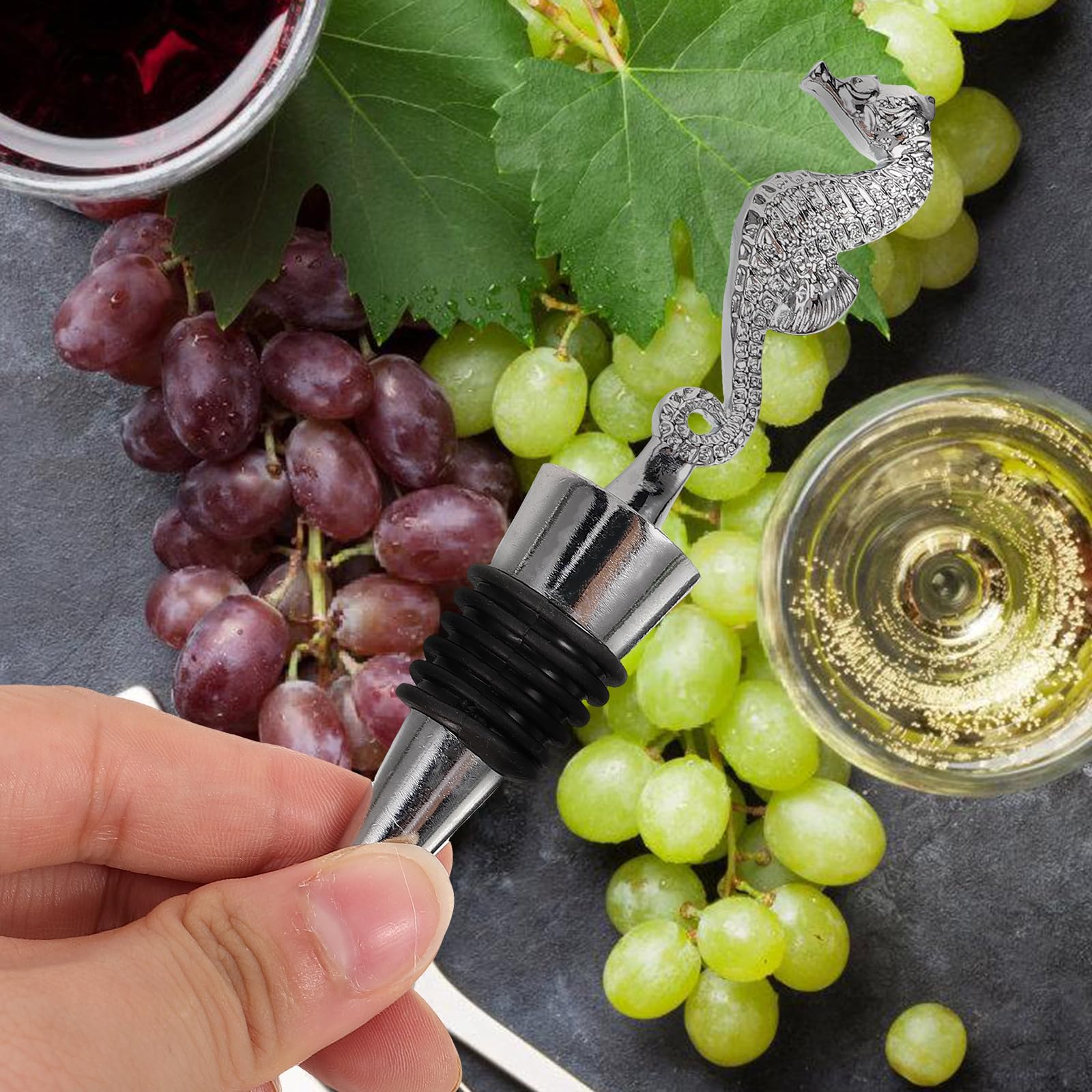 Zerodeko Wine Bottle Stoppers, Hippocampus Wine Stoppers - Image 3