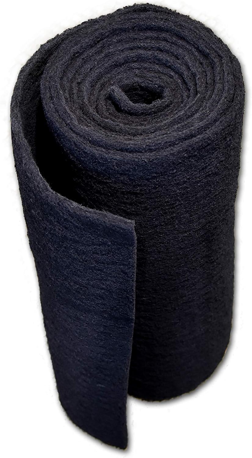 Carbon Fine Filter Media, 3/8" Thick, 12" x 12" Pads, 5 Pack, Perfect for Aquariums, Ponds or Water Gardens, Made in USA