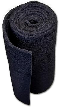 Carbon Fine Filter Media, 3/8" Thick, 18" x 120" Roll, Perfect for Aquariums, Ponds or Water Gardens, Made in USA