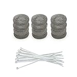 DR Quality Parts Washing Machine Lint Trap - Stainless Steel Hose Filter, Mesh Drain Catcher, Washer Sock Lint Remover, Rust-Free Snare Laundry Filter with Nylon Cable Ties, 29cmx6.5cm - 12-Pack