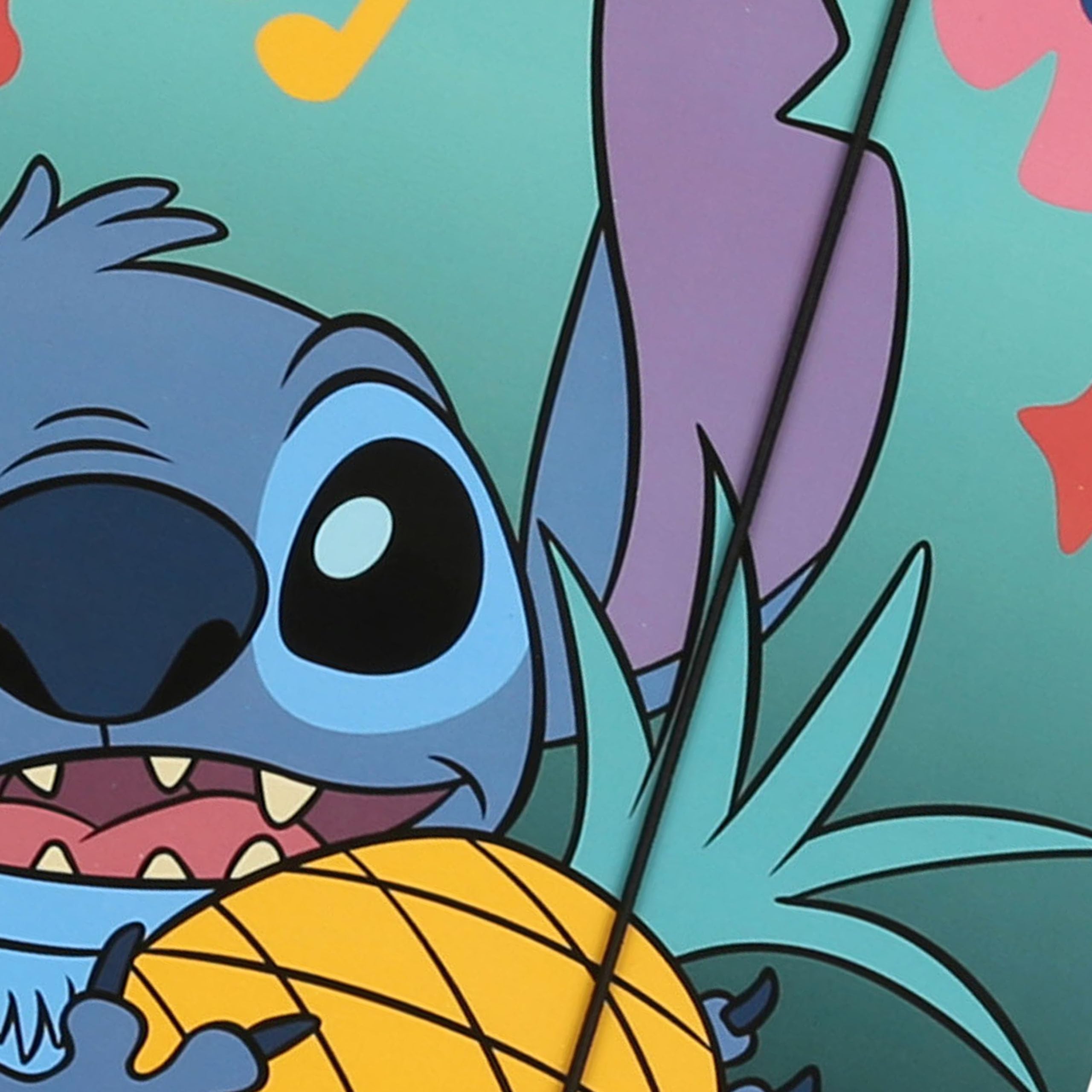 DISNEY Stitch Teczka z gumką, dla dzieci, teczka szkolna, kolorowa A4 (Zielony)