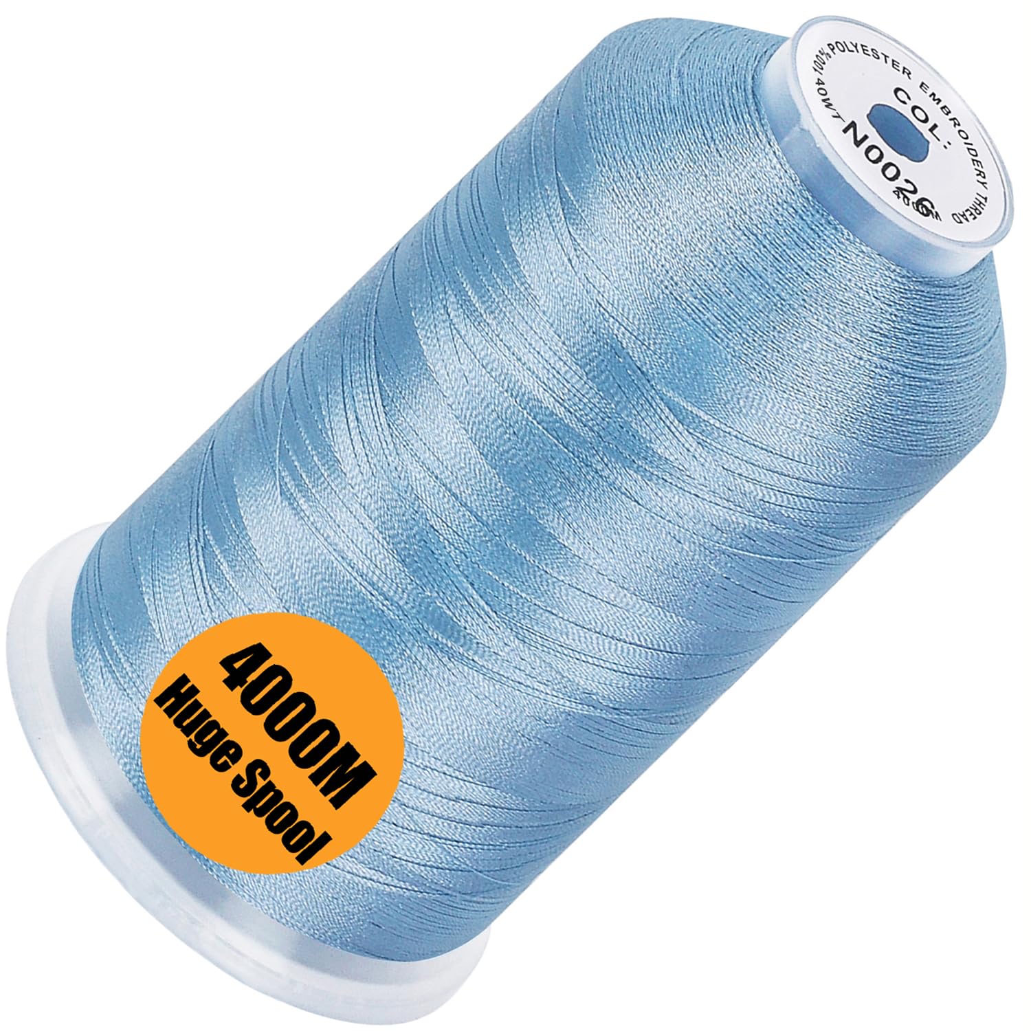 New brothread 4000M Huge Spool Embroidery Machine Thread - Pastel Blue
