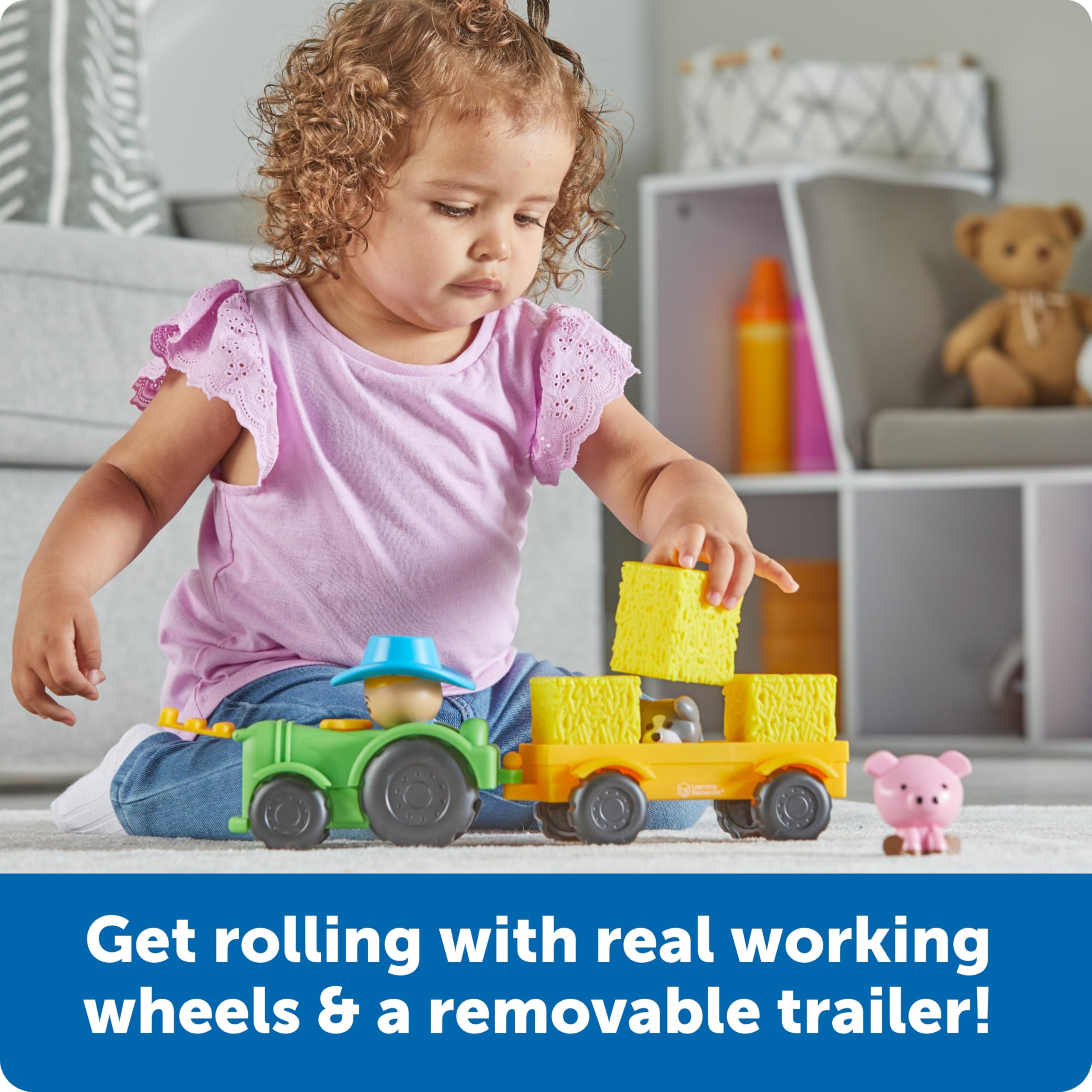Learning Resources Peeksville Haul & Seek Tractor, Tractor Toys, Childrens Farm Toy, Barn Toys, Preschool Learning Toy, Ages 18 months+ - Image 3