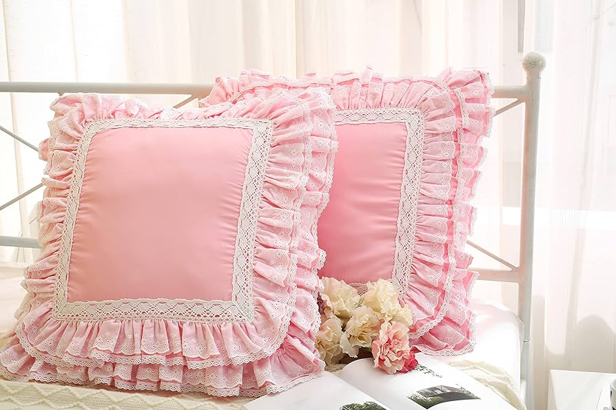 お値下げ　アンティーク　ハート　クッション レース　ドット　ピンク　セット お値下げ アンティーク ハート クッション レース ドット ピンク