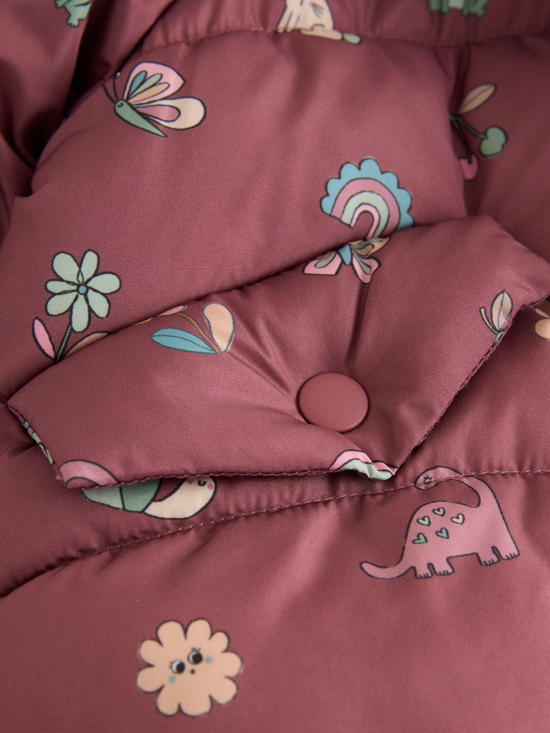 NEXT Niñas Abrigo acolchado con forro de pelo sintético y diseño impermeable
