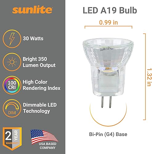 Miniatura 3 de Sunlite 35MR8CGG4SP12V6PK halógeno 35W 12V MR8 Focos reflector de cuarzo (paquete de 6)
