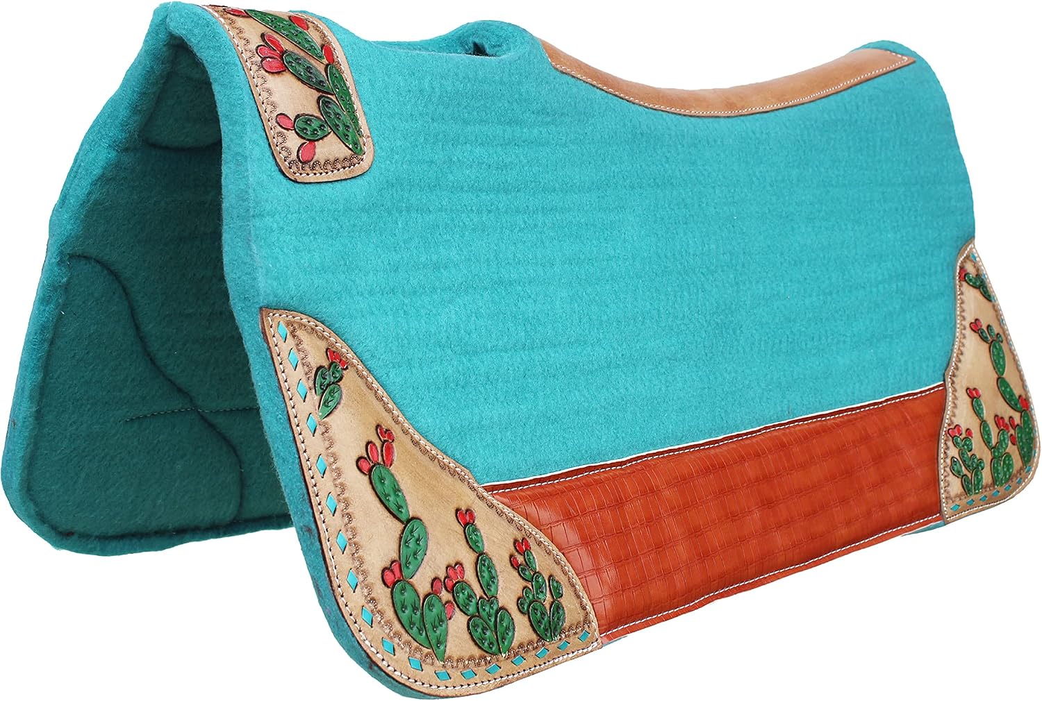 CHALLENGER Horse 32" x 30" Western Contoured Wool Felt Therapeutic Saddle Pad 39218