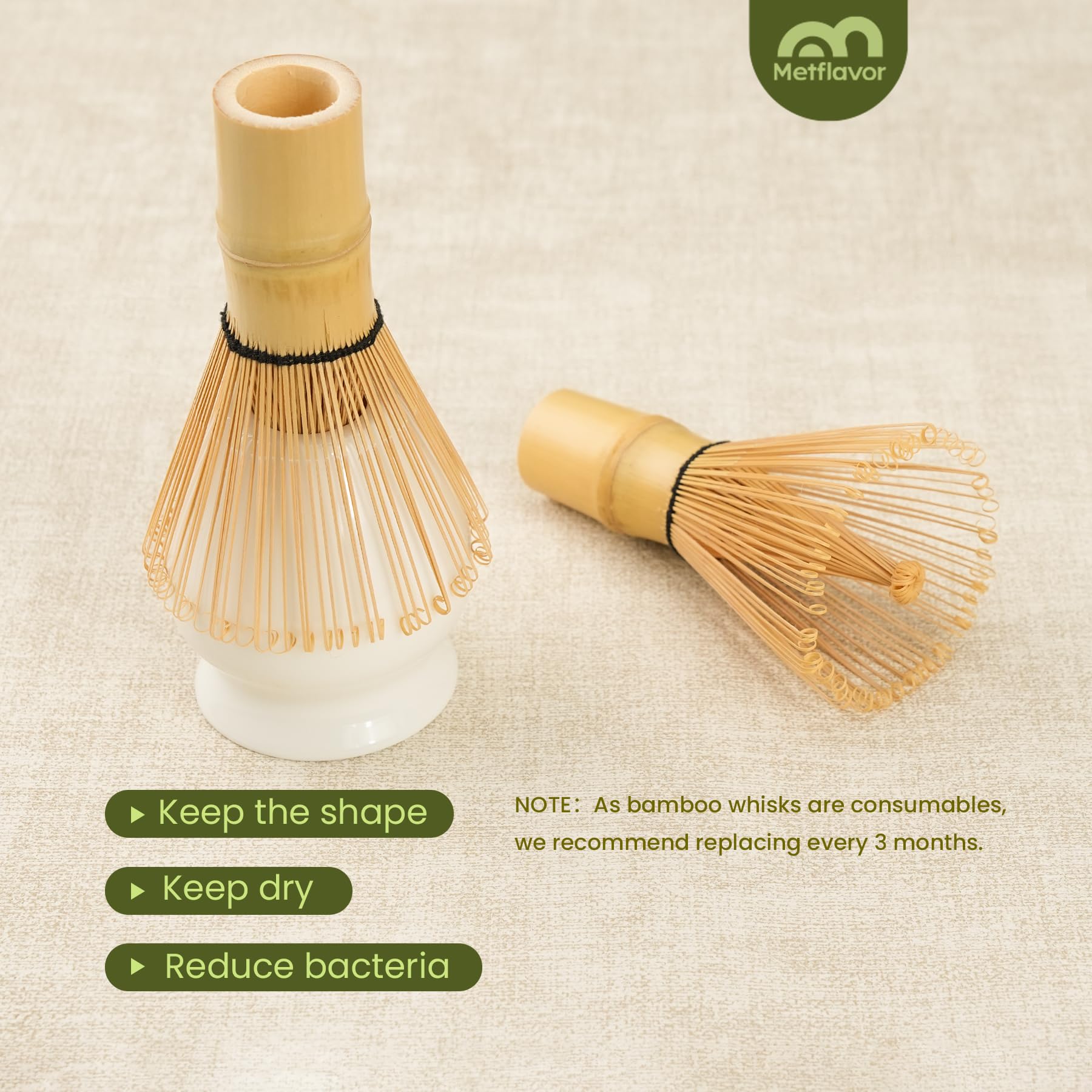 Set di fruste Matcha, realizzate a mano in bambù e ciotola in ceramica, set completo da 5 pezzi con frusta e ciotola con setaccio in acciaio inossidabile, paletta in bambù e supporto per cerimonia del