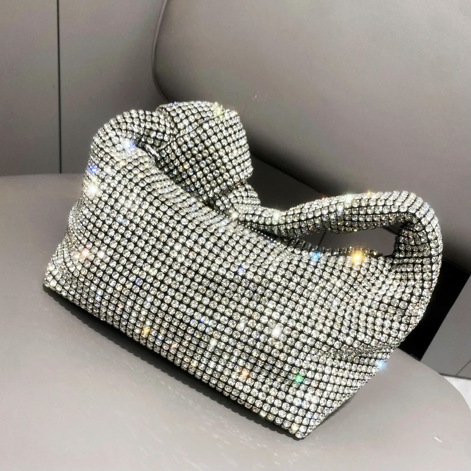 Clutch-Tasche Abendtaschen Silberne Griff Frauenhandtaschen Brieftaschen Und Handtaschen Bankettsäcke-Silber