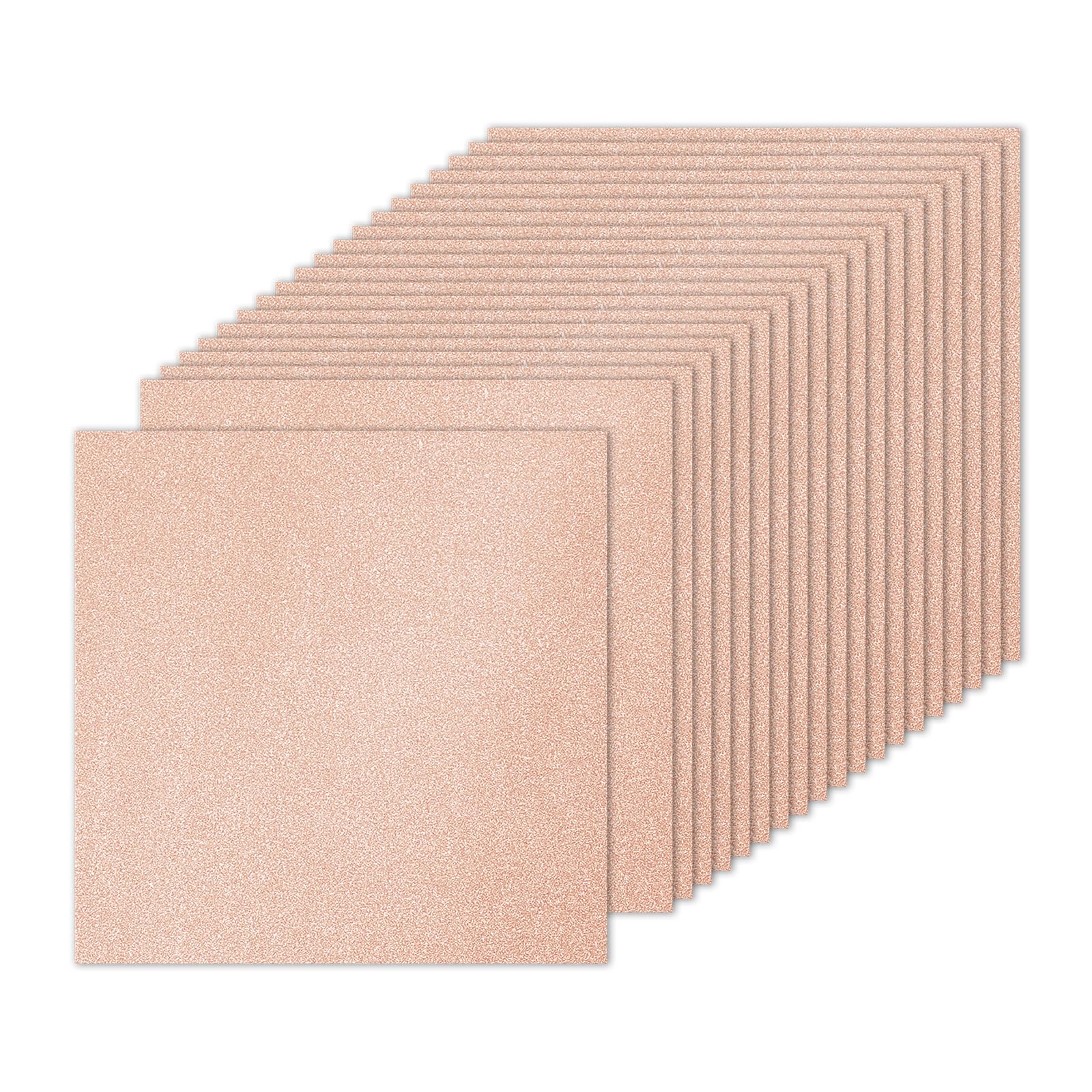 PATIKIL 20 Sheets Rose Gold Glitter Cardstock 10 x 10 in