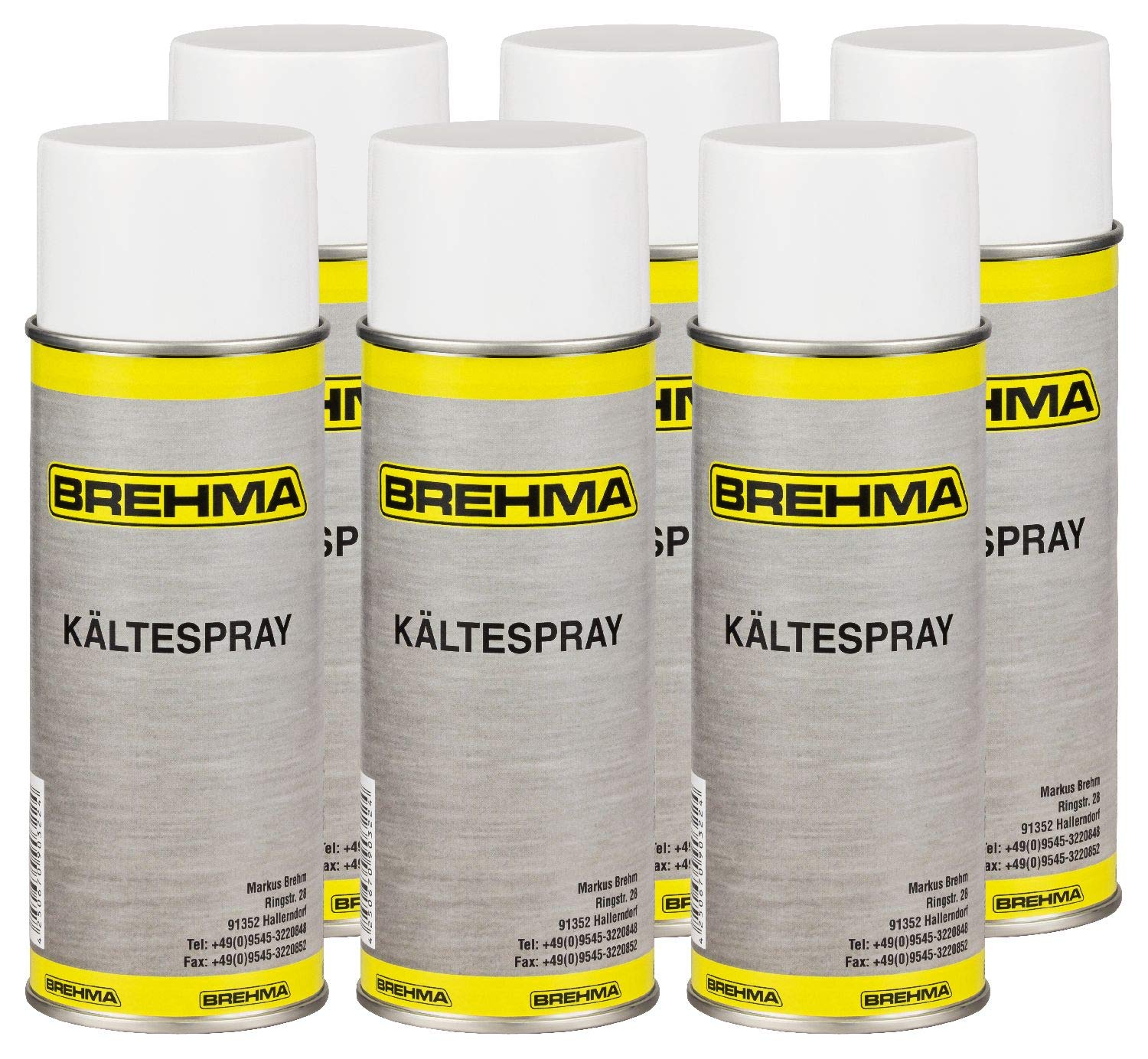 24x BREHMA Kältespray Eisspray Vereisungsspray Kühlspray 400ml -45°C mit Griff