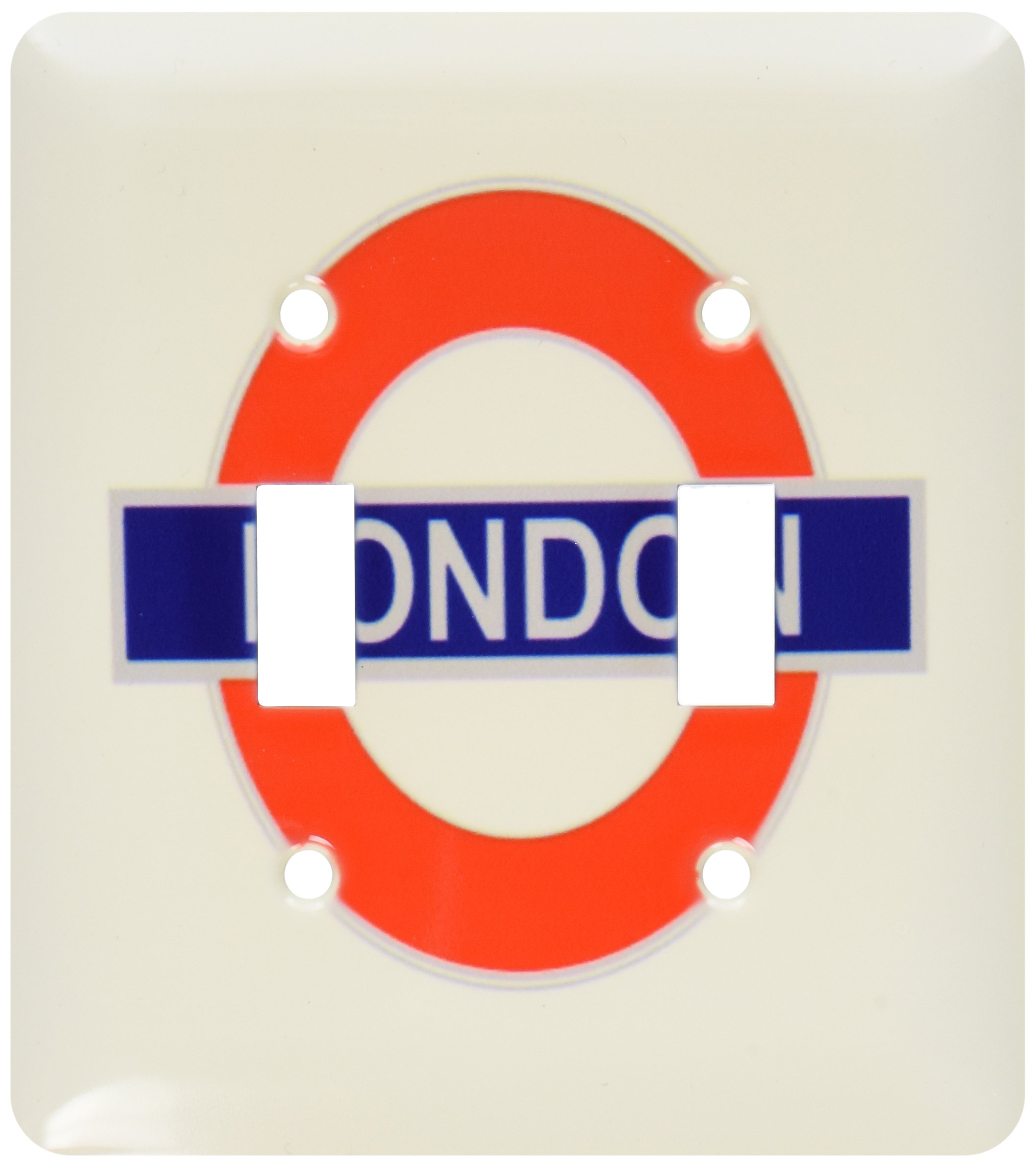 London Underground Tube double interrupteur à bascule décoratif 3dRose