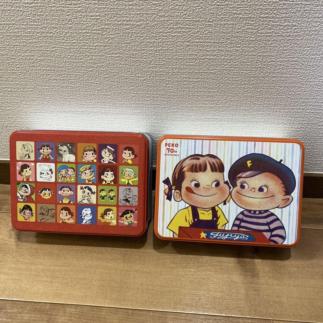 Amazon.co.jp: ペコちゃん クッキー缶セット 70周年記念品 : おもちゃ