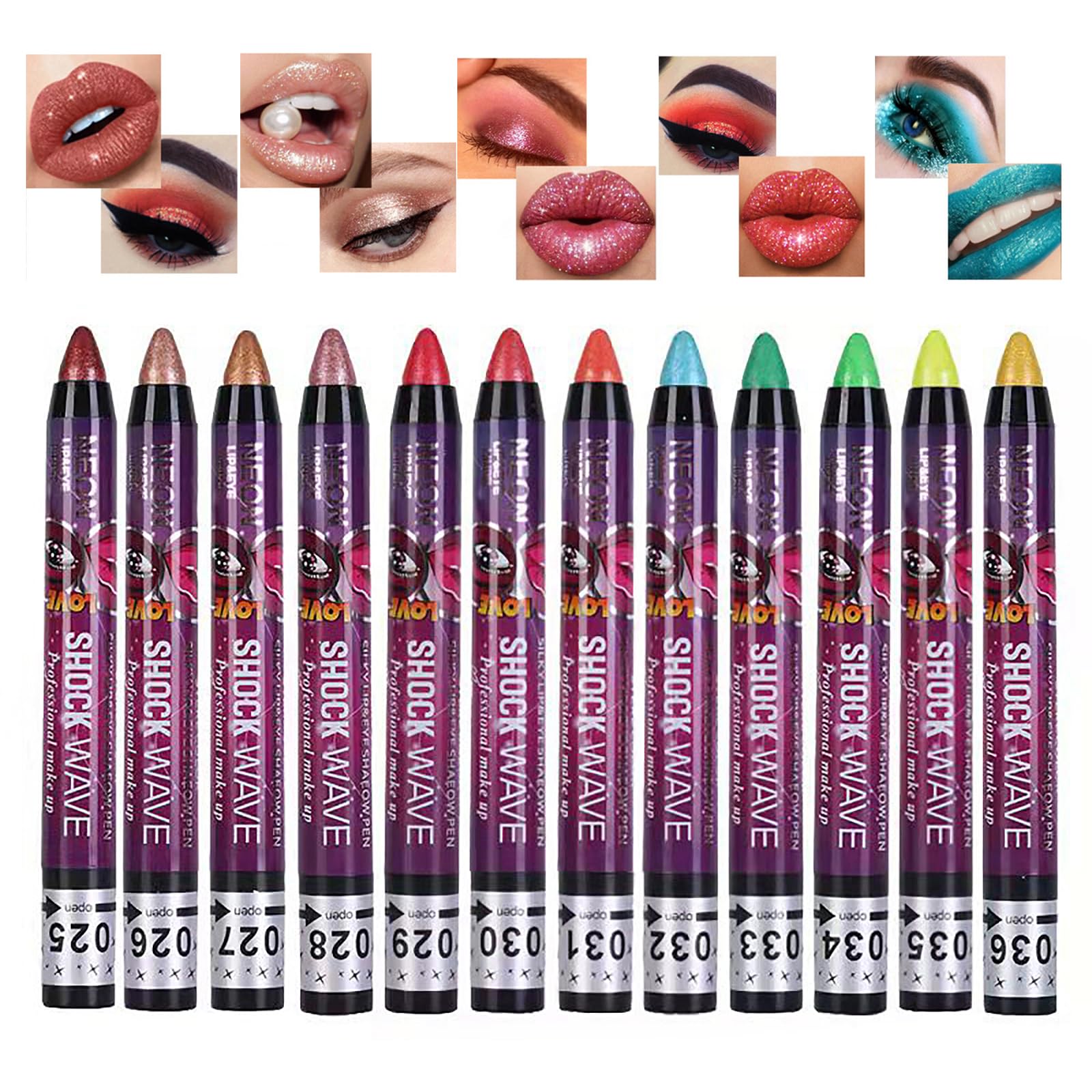 Sombra de Ojos en Crema, MKNZOME 12 Colores Lápiz de Sombra de Ojos Eyeshadow Stick Maquillaje de Sombra de Ojos Larga Duración Impermeable