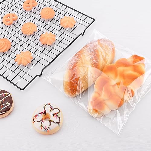 Miniatura 5 de Awpeye Bolsas de celofán de 8 x 16 pulgadas, paquete de 100 bolsas de regalo de celofán, bolsas transparentes anchas de celofán para tazas, botellas