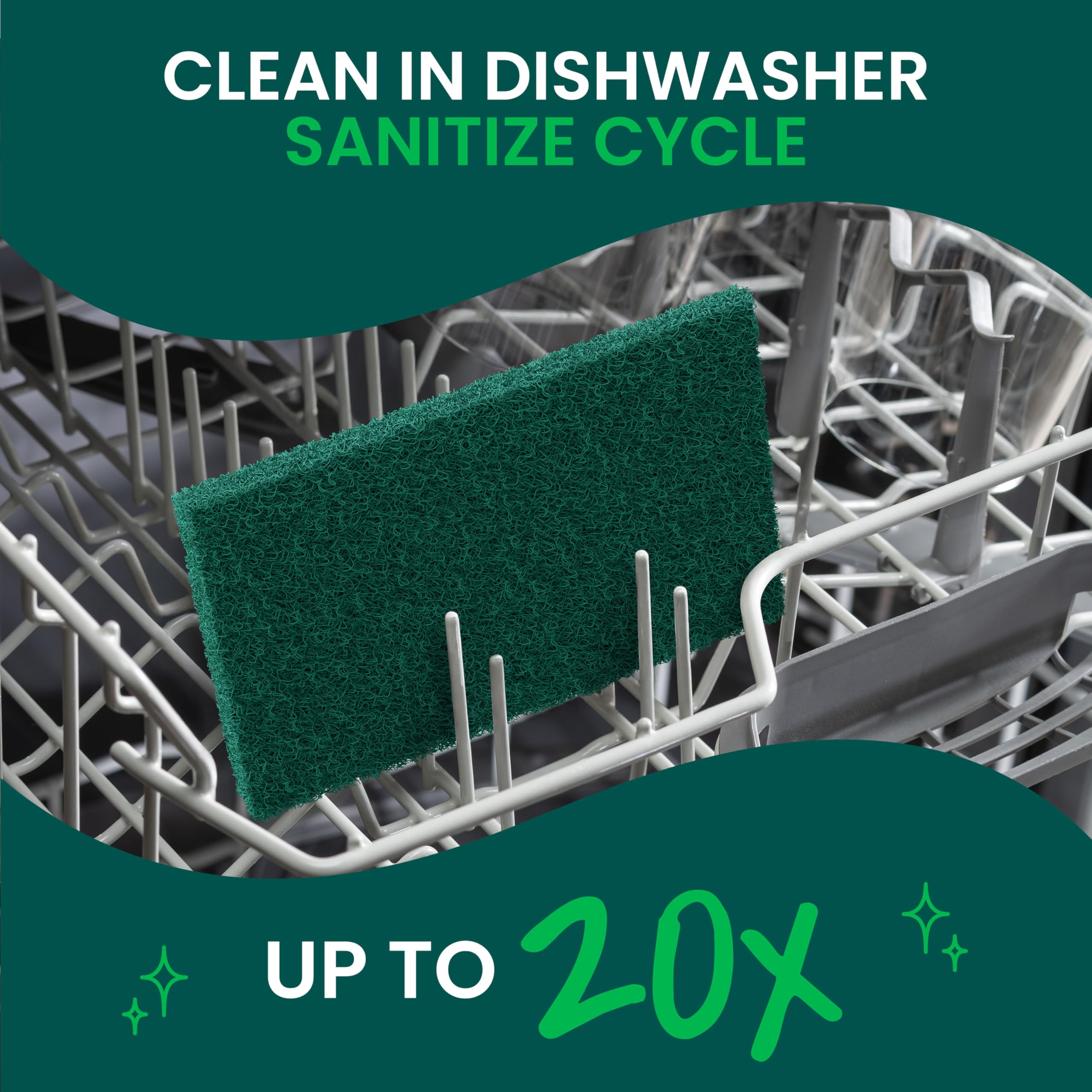 Heavy-Duty Scour Pad, 3.8 W x 6 L, Green, 3/Pack, Sold as 1 Package